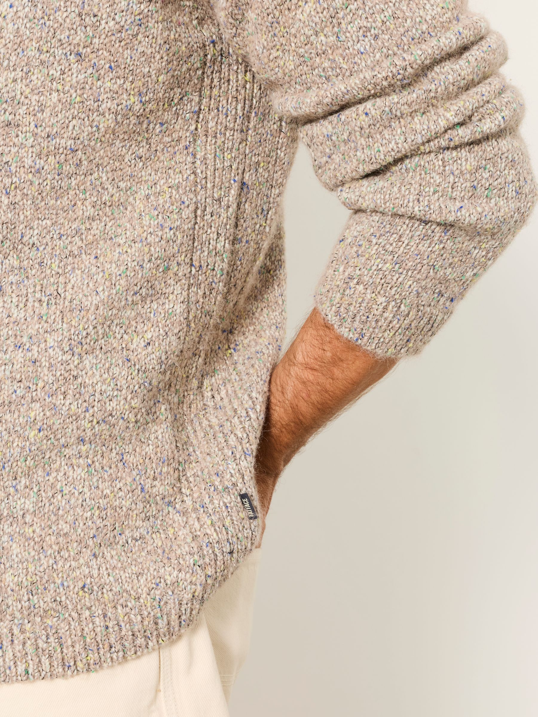 Milport Natural Knitted Crew Neck Jumper - Image 5 of 7