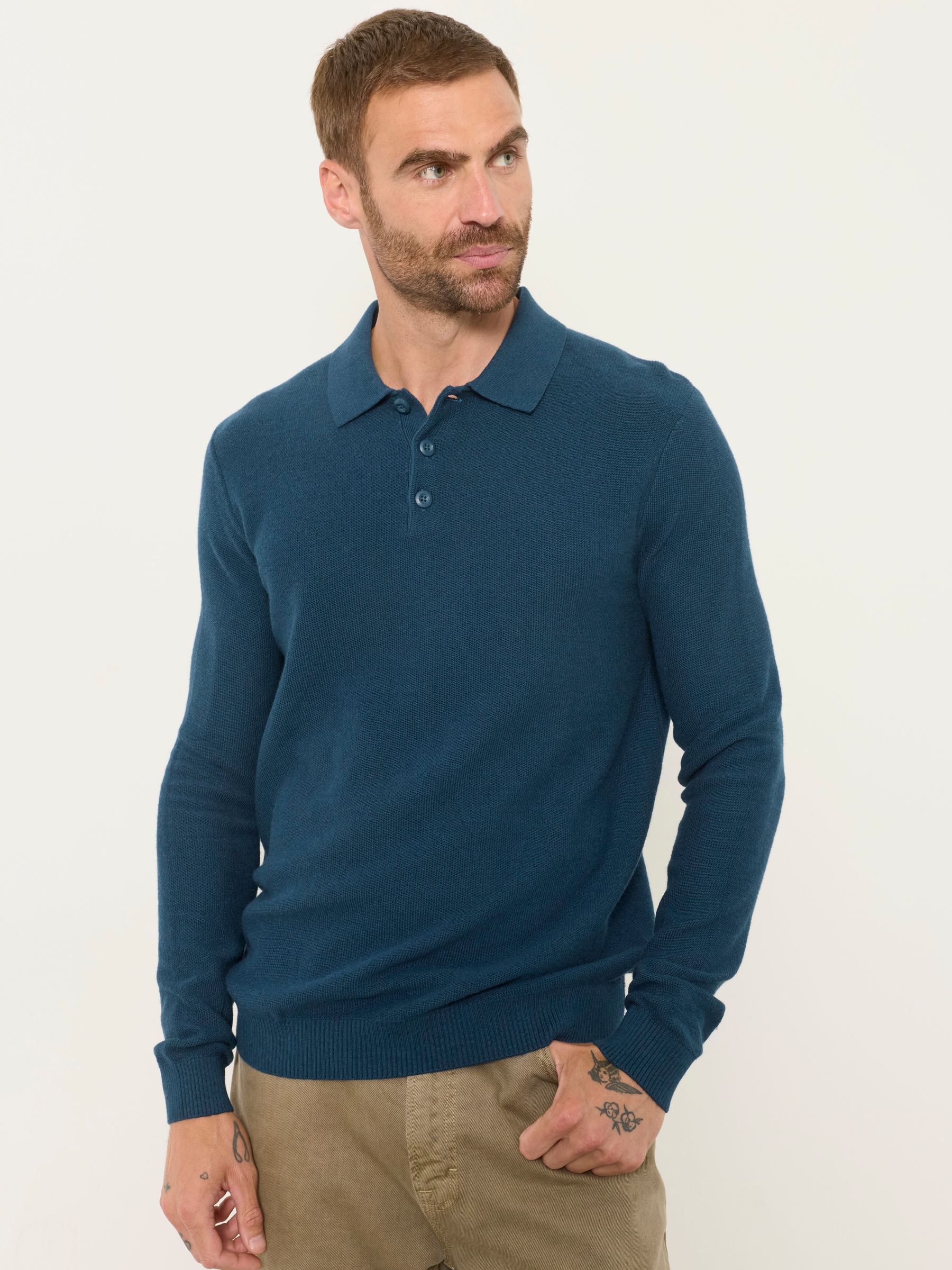 Rye Dark Teal Knitted Long Sleeve Jumper - Image 1 of 5