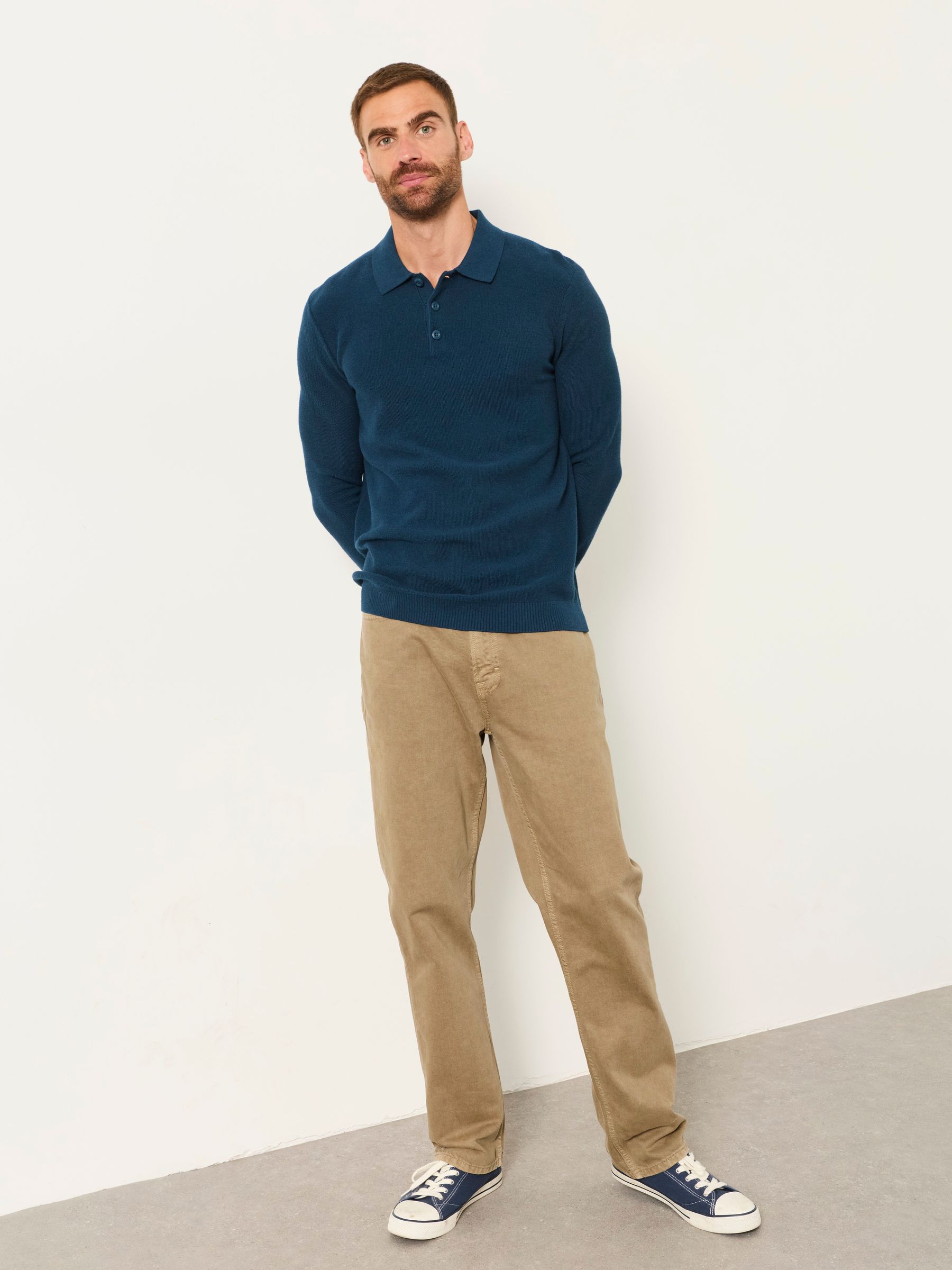 Rye Dark Teal Knitted Long Sleeve Jumper - Image 4 of 5