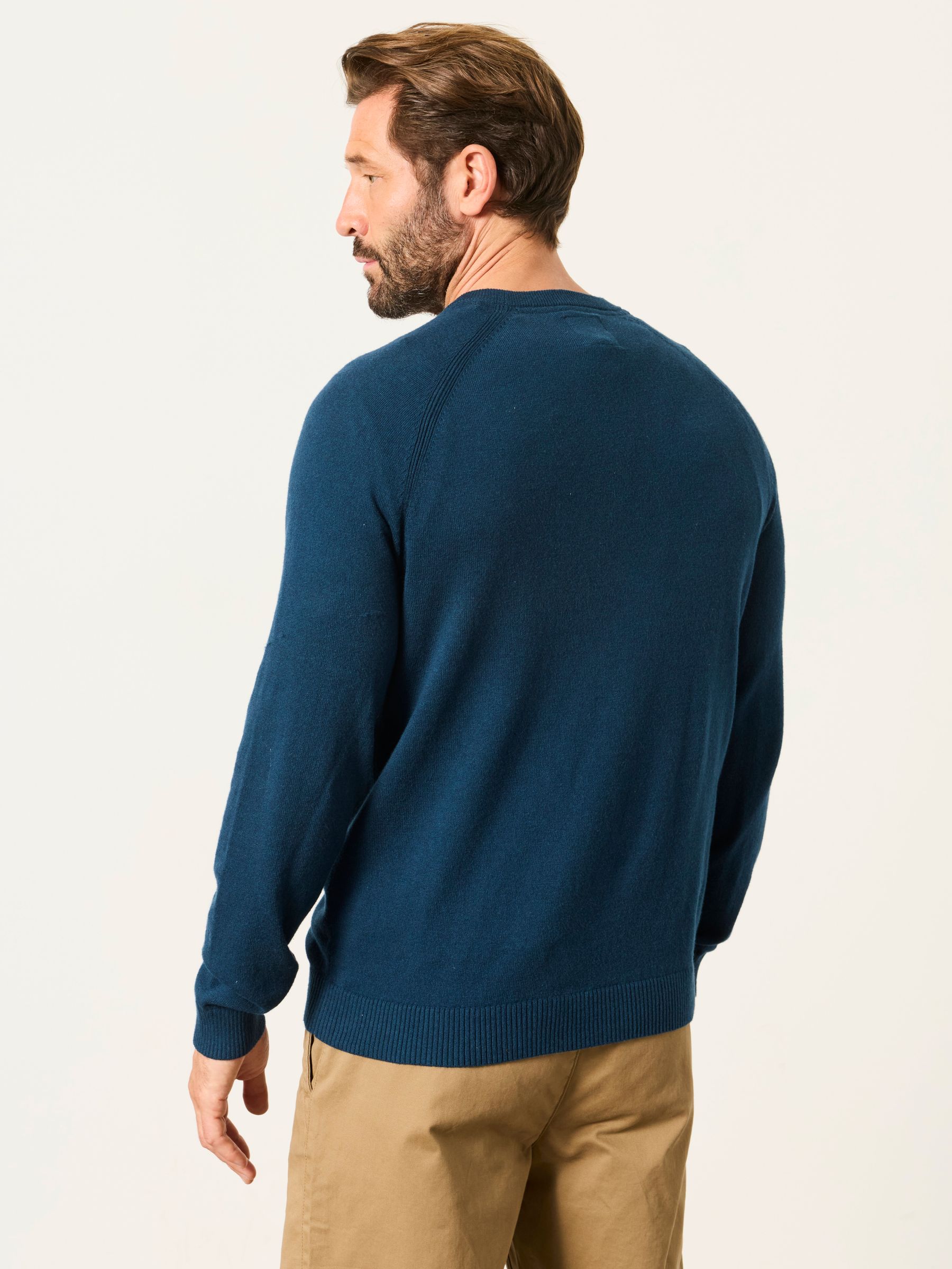 Rye Dark Teal Crew Neck Knitted Jumper - Image 2 of 5