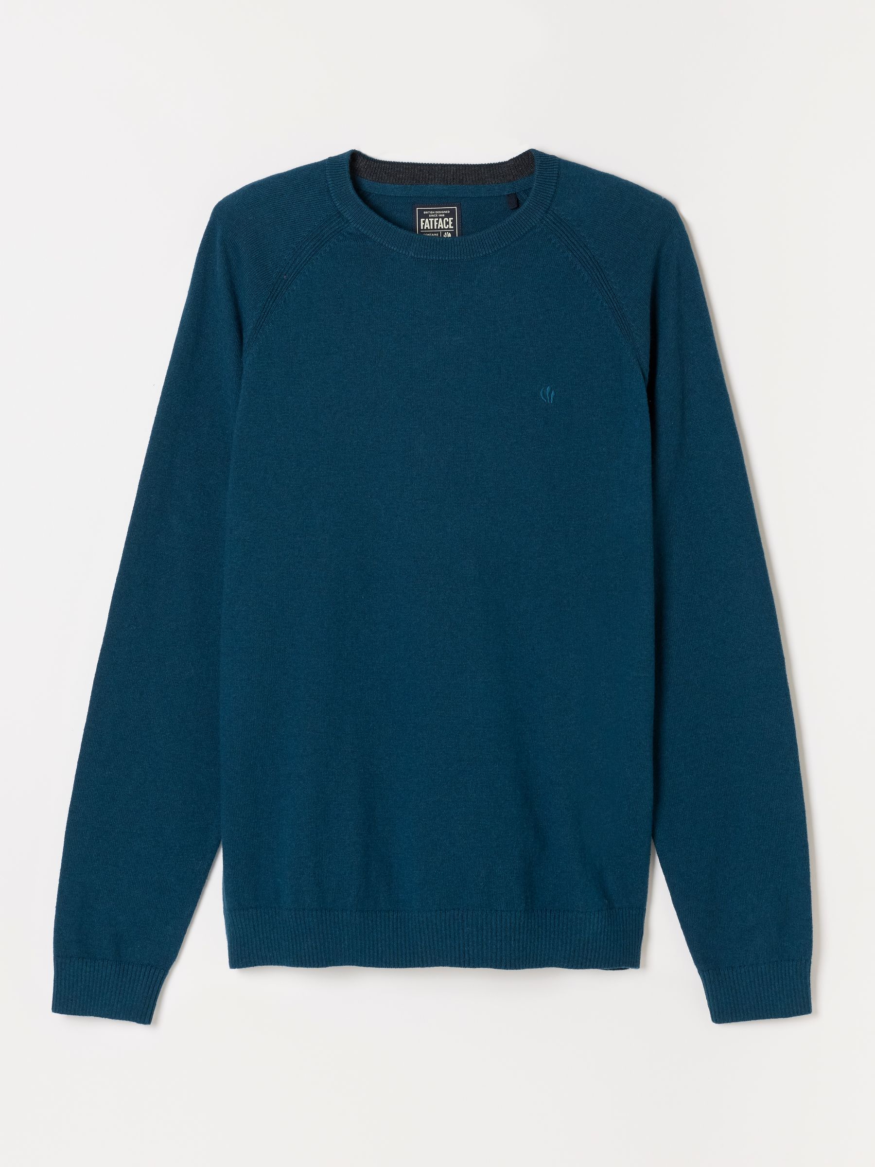 Rye Dark Teal Crew Neck Knitted Jumper - Image 5 of 5