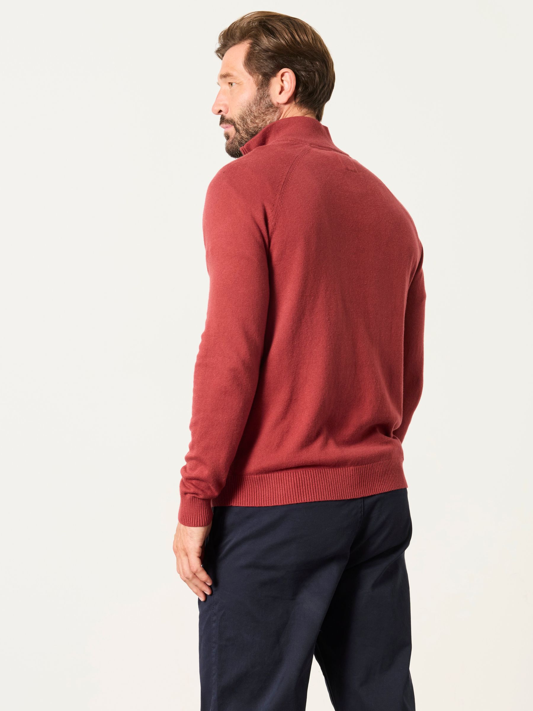 Rye Red Half Neck Knitted Jumper - Image 2 of 6
