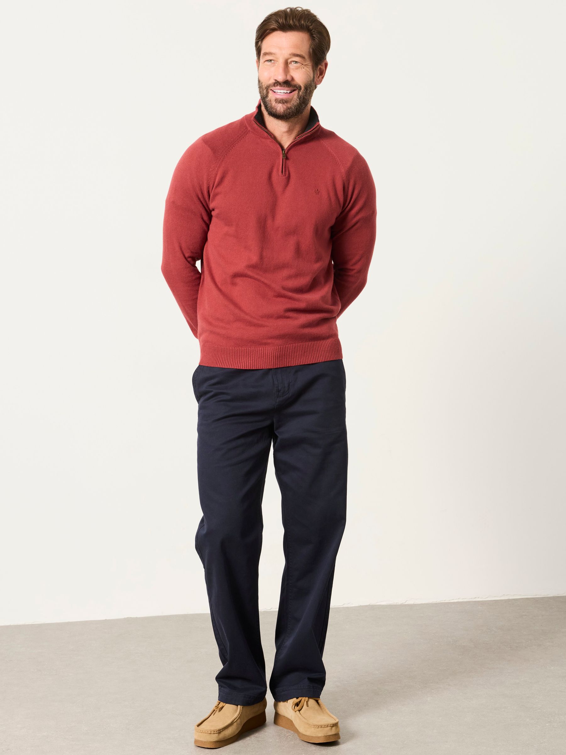 Rye Red Half Neck Knitted Jumper - Image 4 of 6
