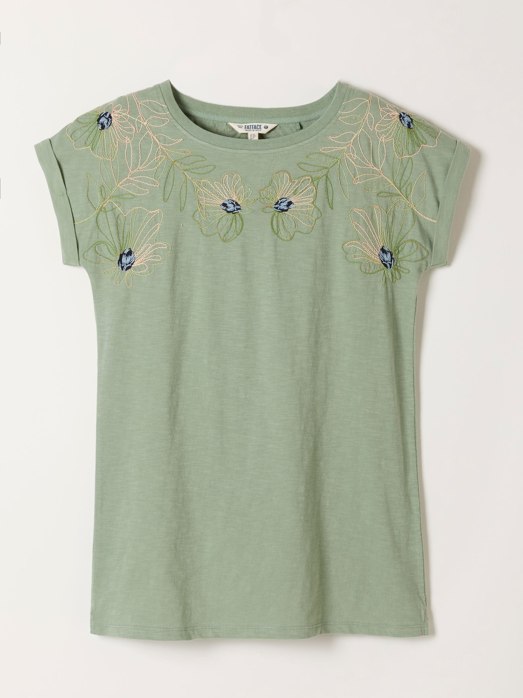 Ivy Green Embroidered Placement Floral T-Shirt - Image 6 of 6 Ivy Green Embroidered Placement Floral T-Shirt - Image 6 of 6