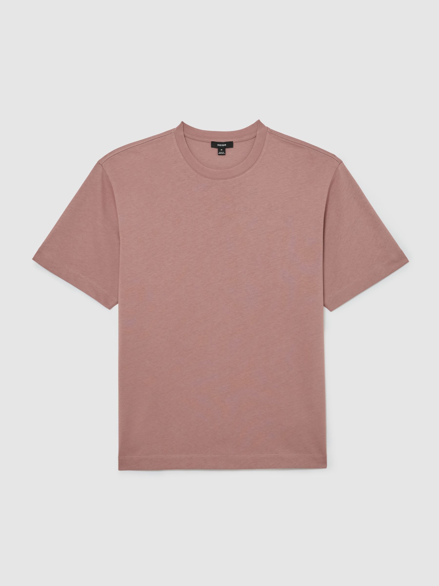 Cotton Garment-Dyed Relaxed-Fit T-Shirt in Dusty Rose - image 1