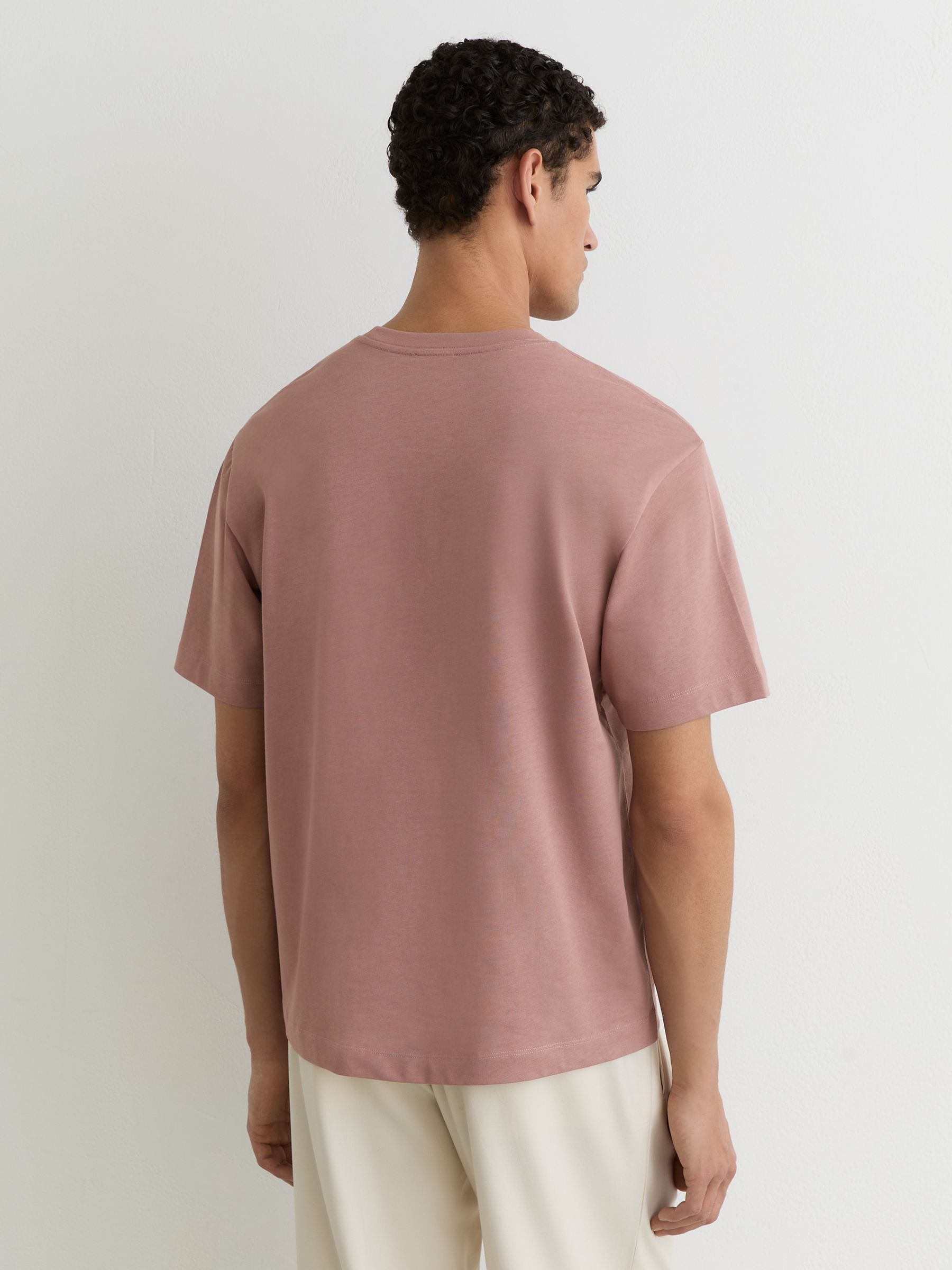 Cotton Garment-Dyed Relaxed-Fit T-Shirt in Dusty Rose - image 4