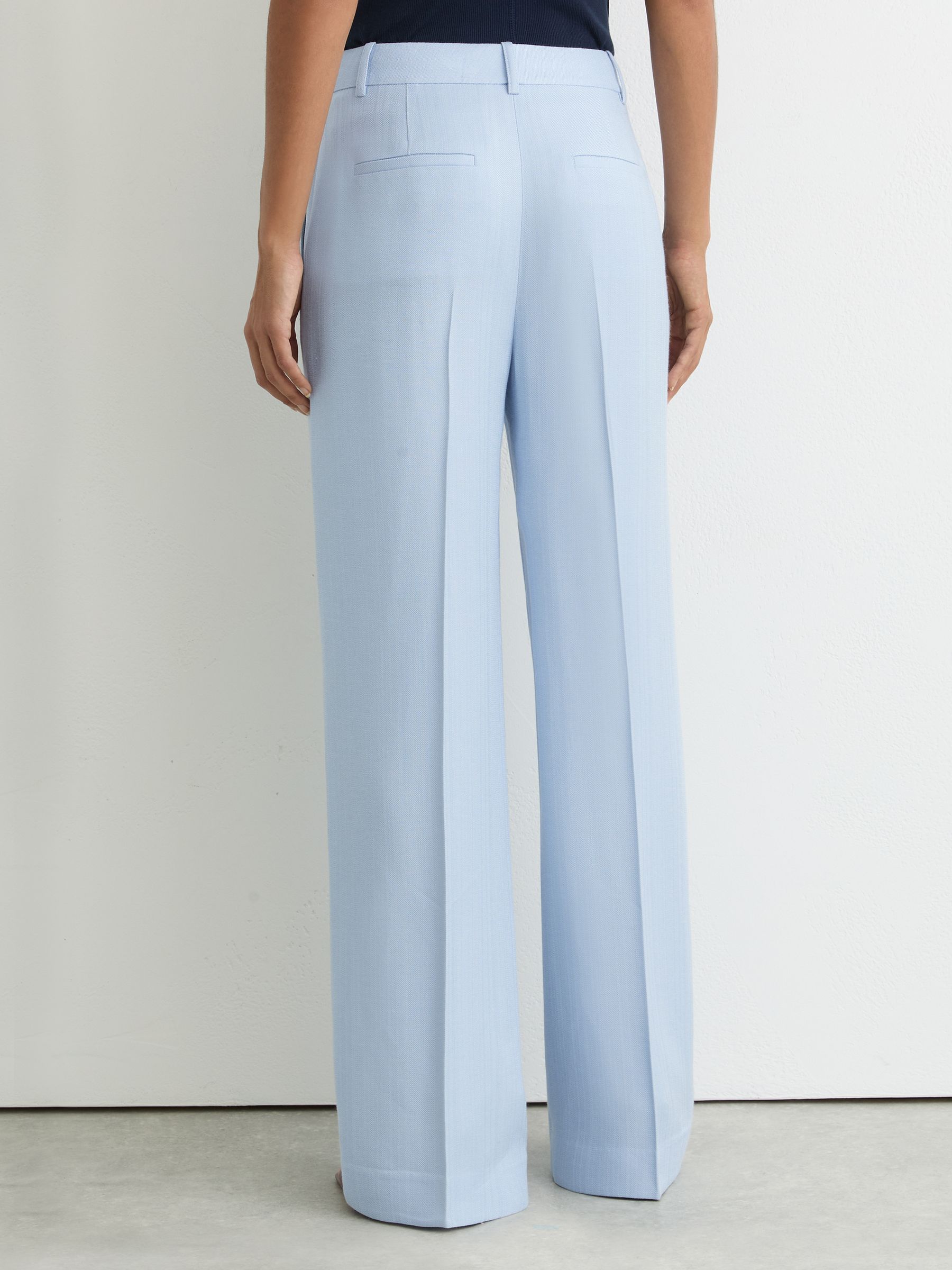 Wide-Leg Suit Trouser in Blue - Image 5 of 7