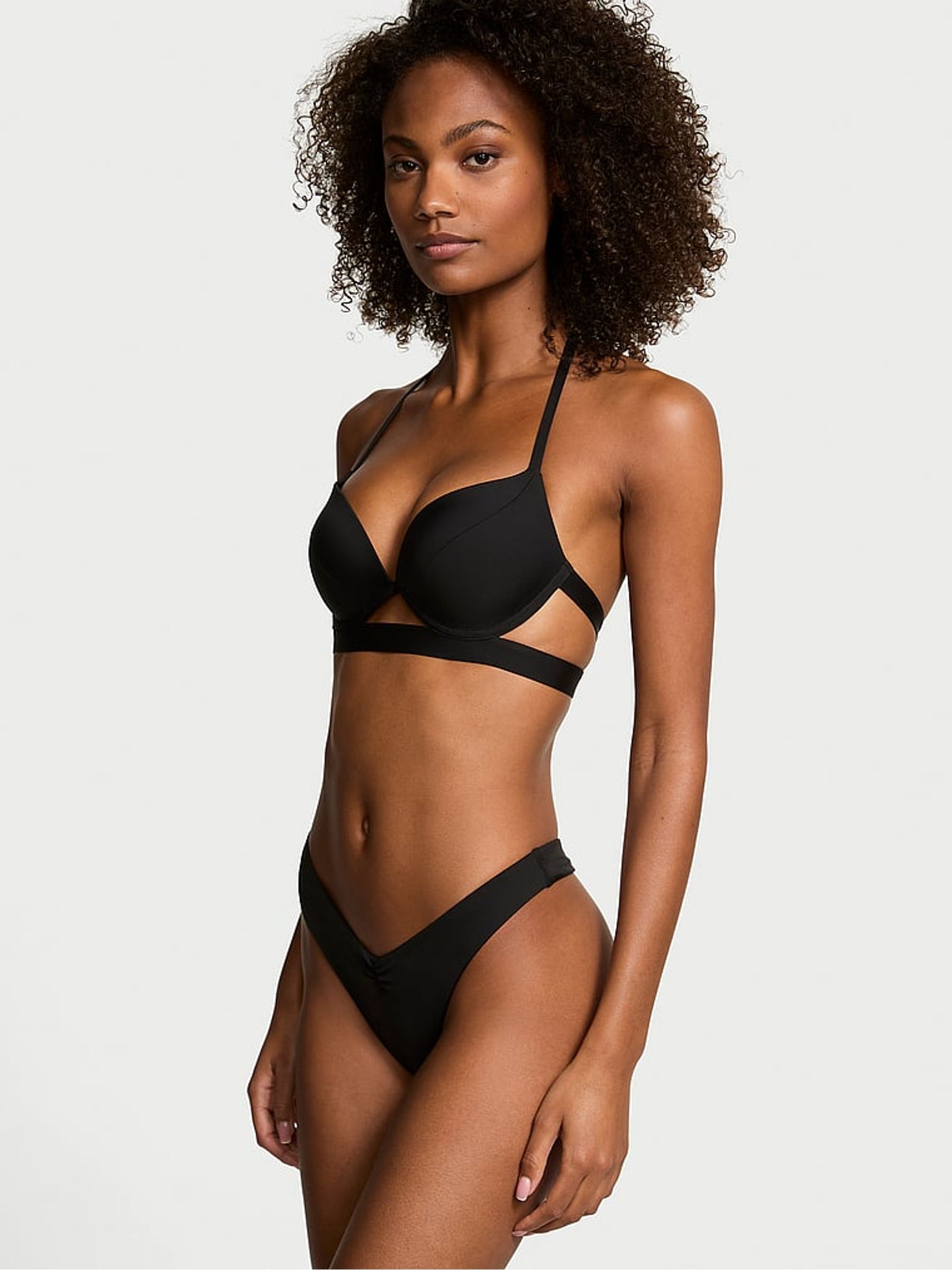 Black Thong Bikini Bottom - Image 1 of 3 Black Thong Bikini Bottom - Image 1 of 3