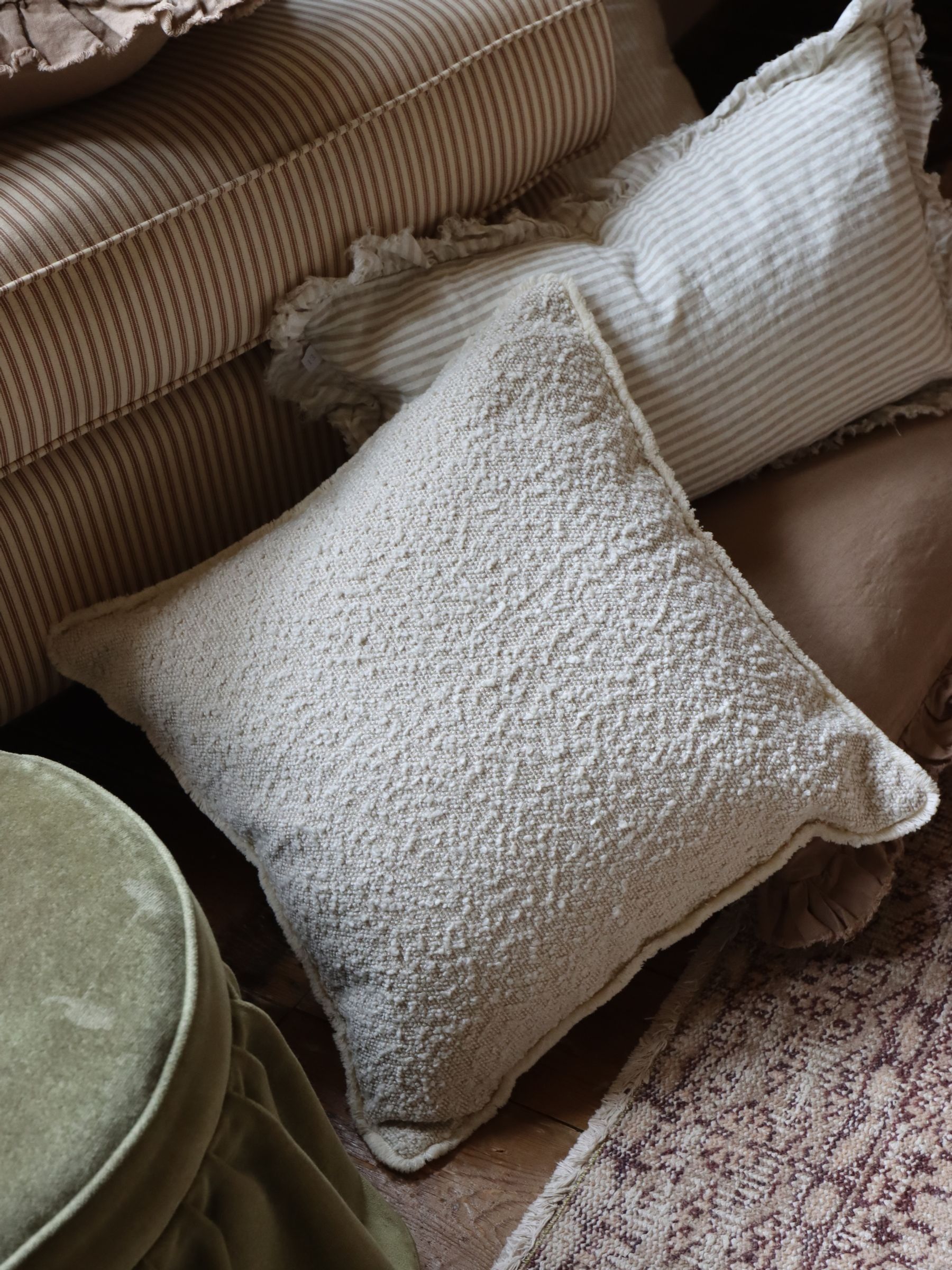 Ellenvale Interiors Cream Sofia Boucle Cushion Cover 45 X 45cm - Image 2 of 2