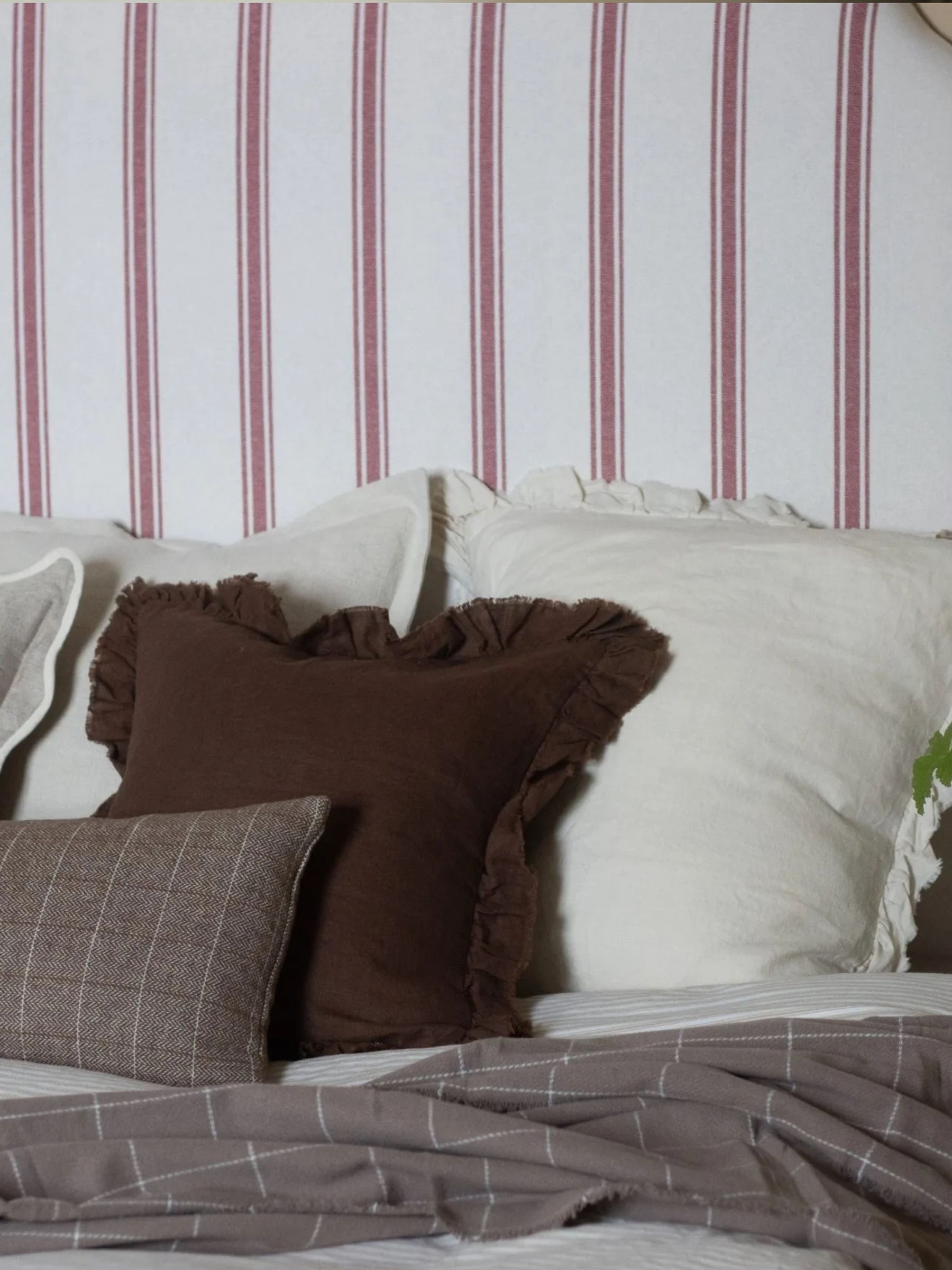 Dark Brown Hallie Ruffle Cushion Cover - Image 2 of 6