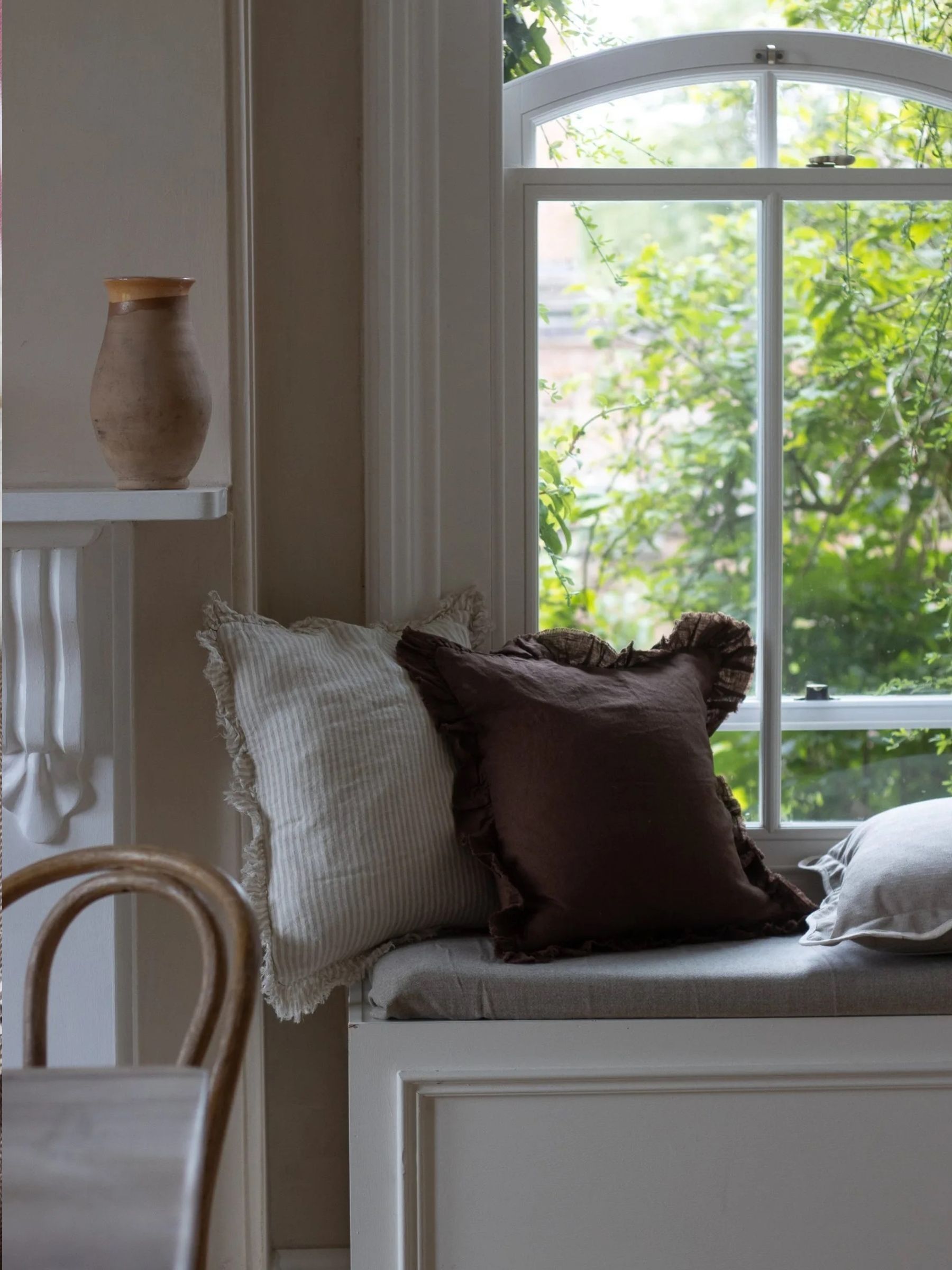 Dark Brown Hallie Ruffle Cushion Cover - Image 4 of 6