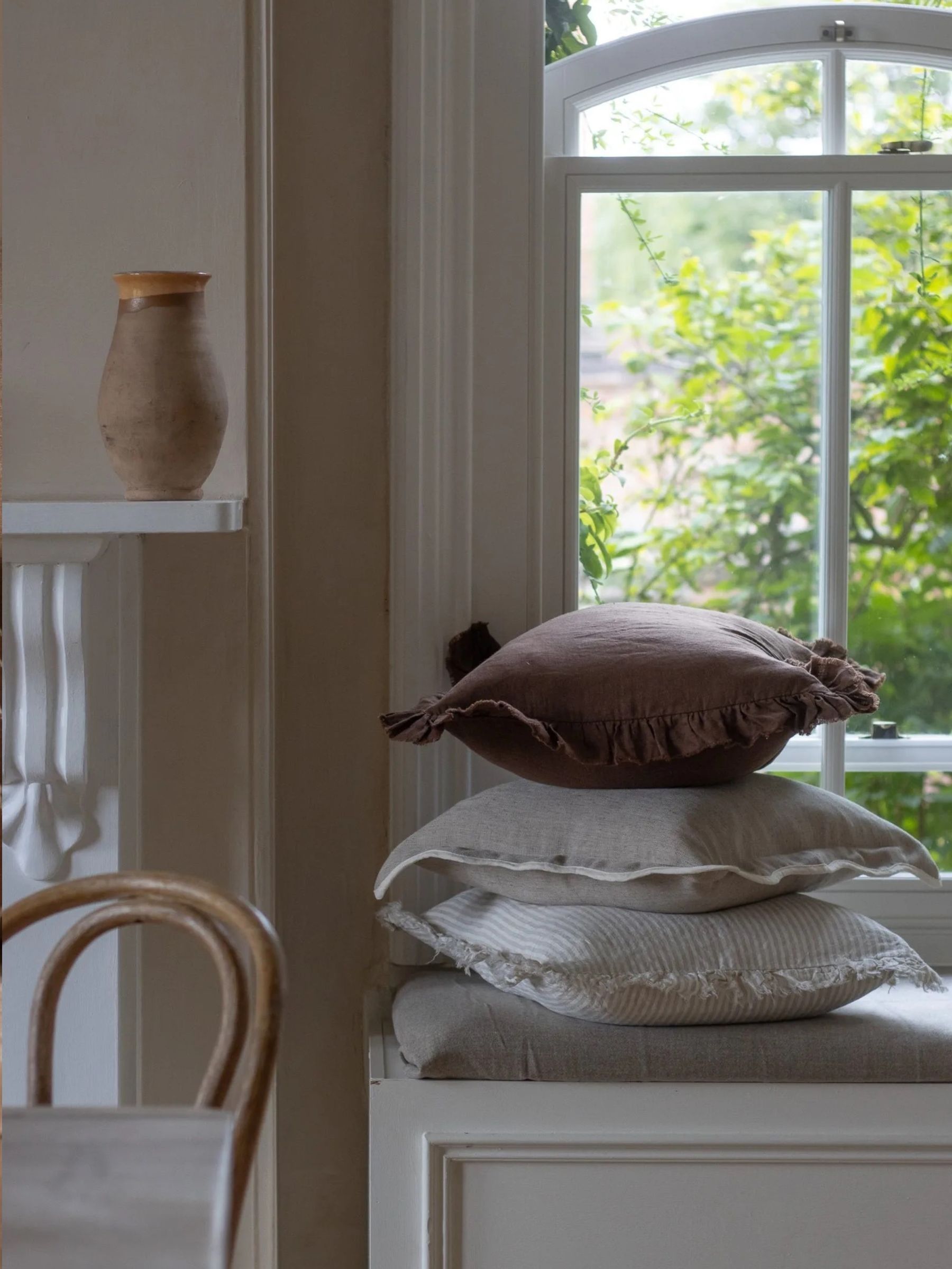 Dark Brown Hallie Ruffle Cushion Cover - Image 5 of 6