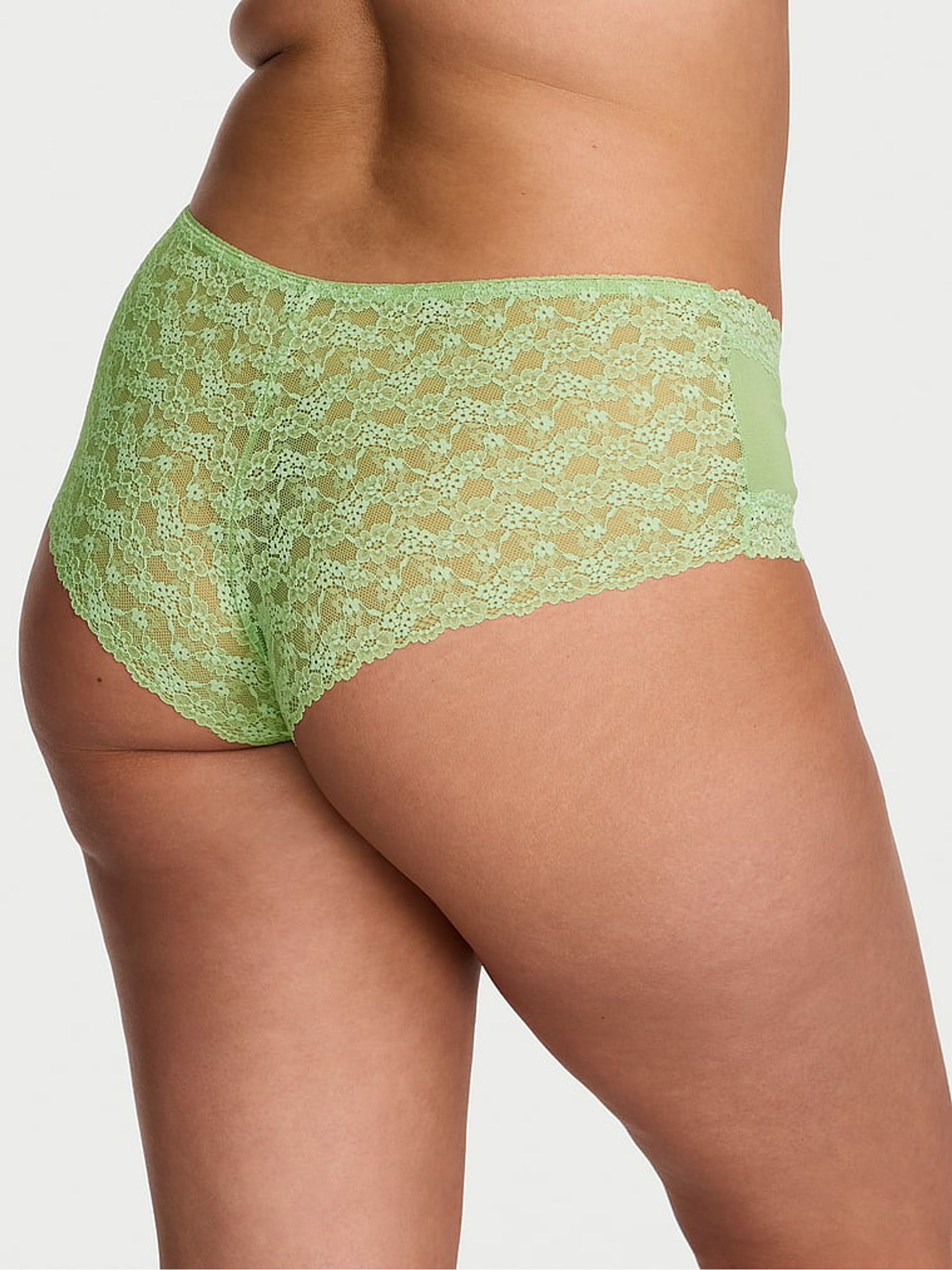 Green Sherbert Cheeky Cotton Lace Trim Knickers - Image 2 of 2 Green Sherbert Cheeky Cotton Lace Trim Knickers - Image 2 of 2