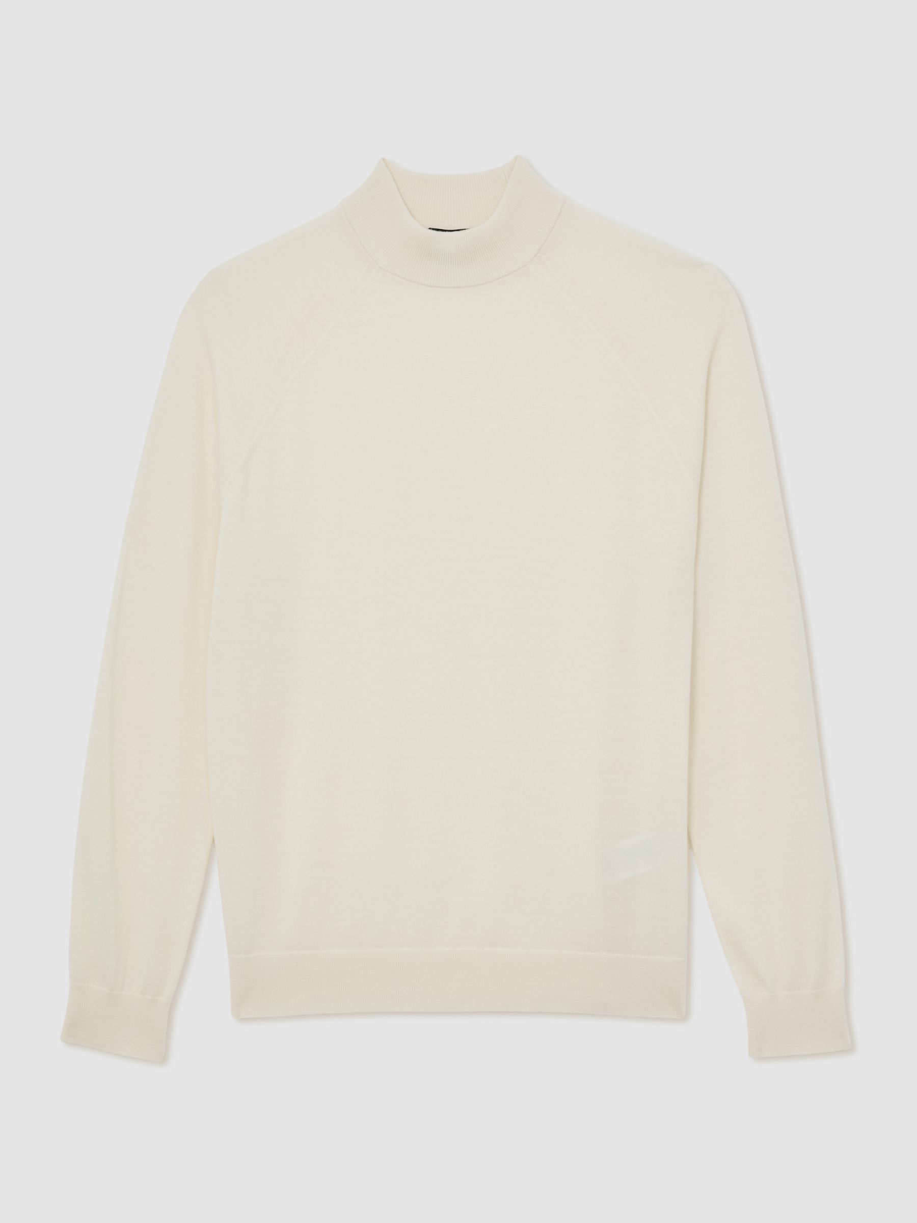 Merino Wool Mock-Neck Jumper in Bianco - image 1