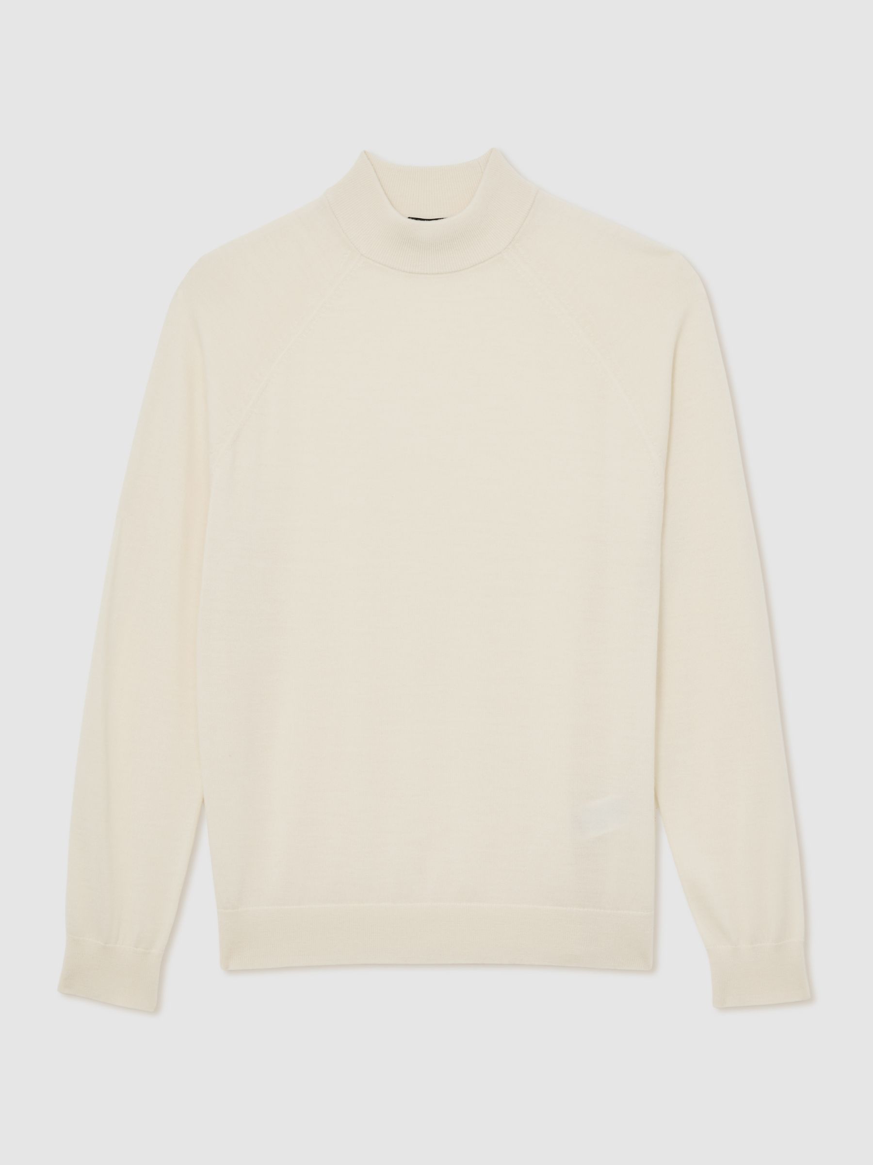 Merino Wool Mock-Neck Jumper in Bianco - Image 2 of 6