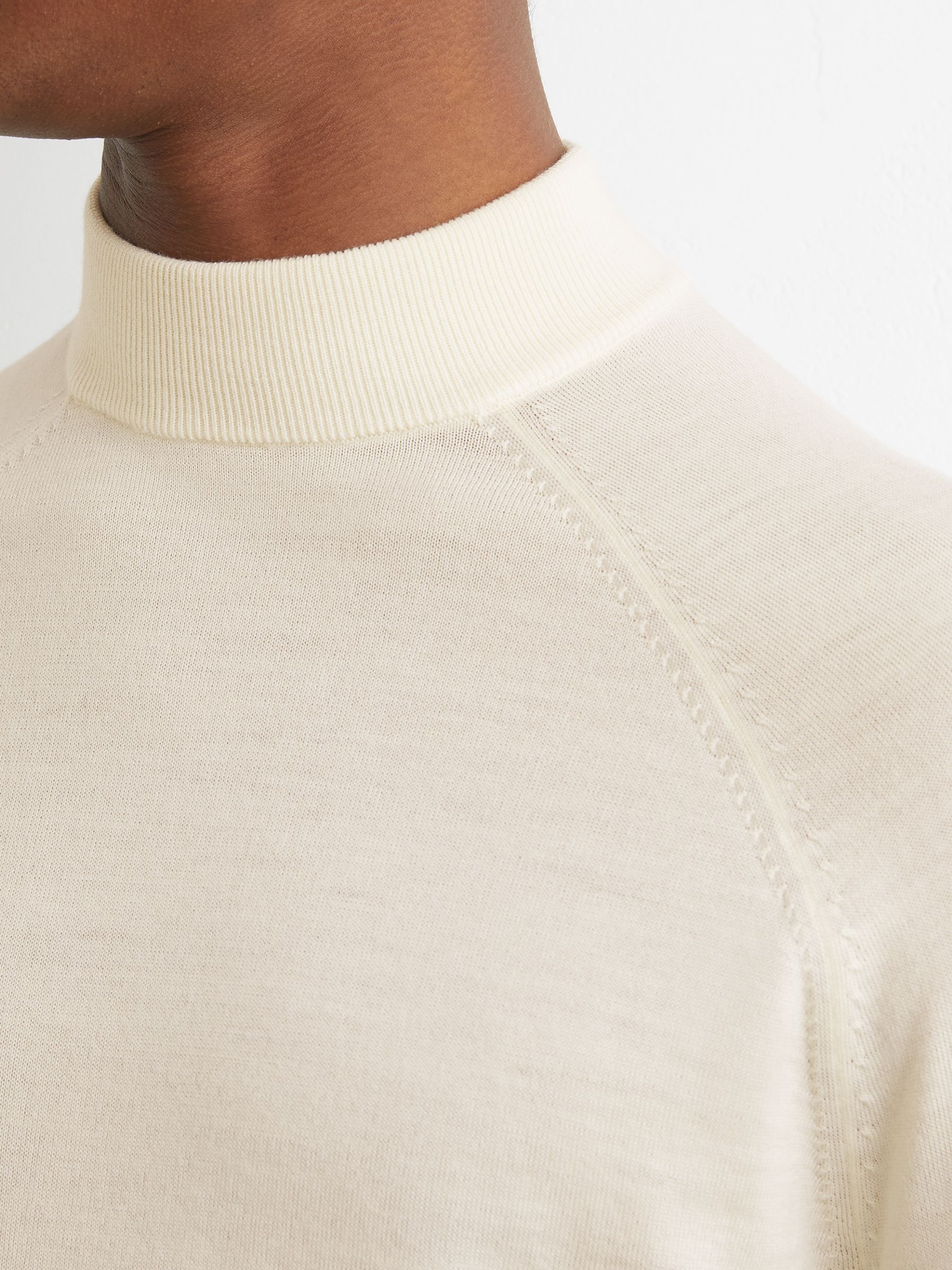 Merino Wool Mock-Neck Jumper in Bianco - image 5