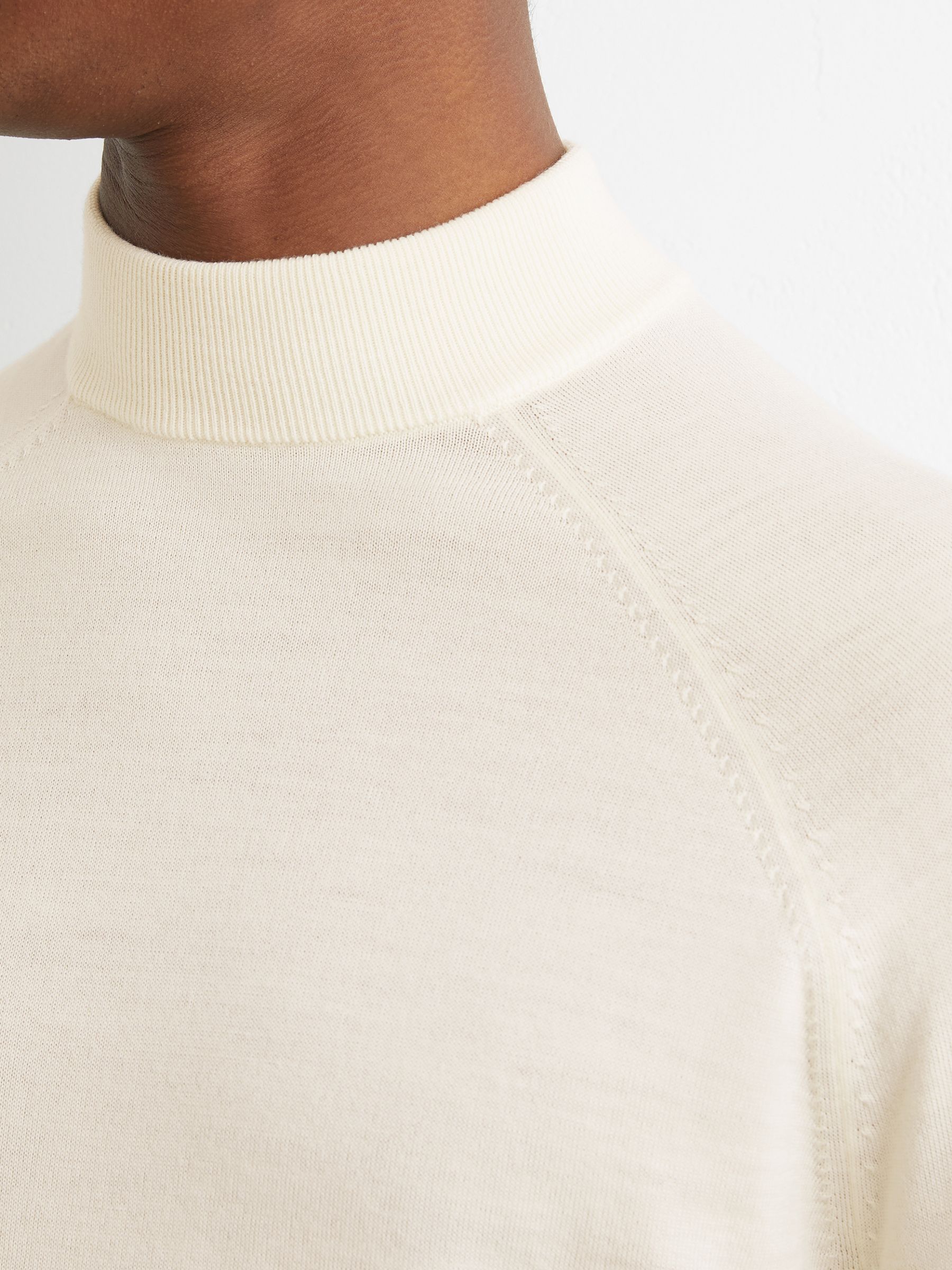 Merino Wool Mock-Neck Jumper in Bianco - Image 4 of 6