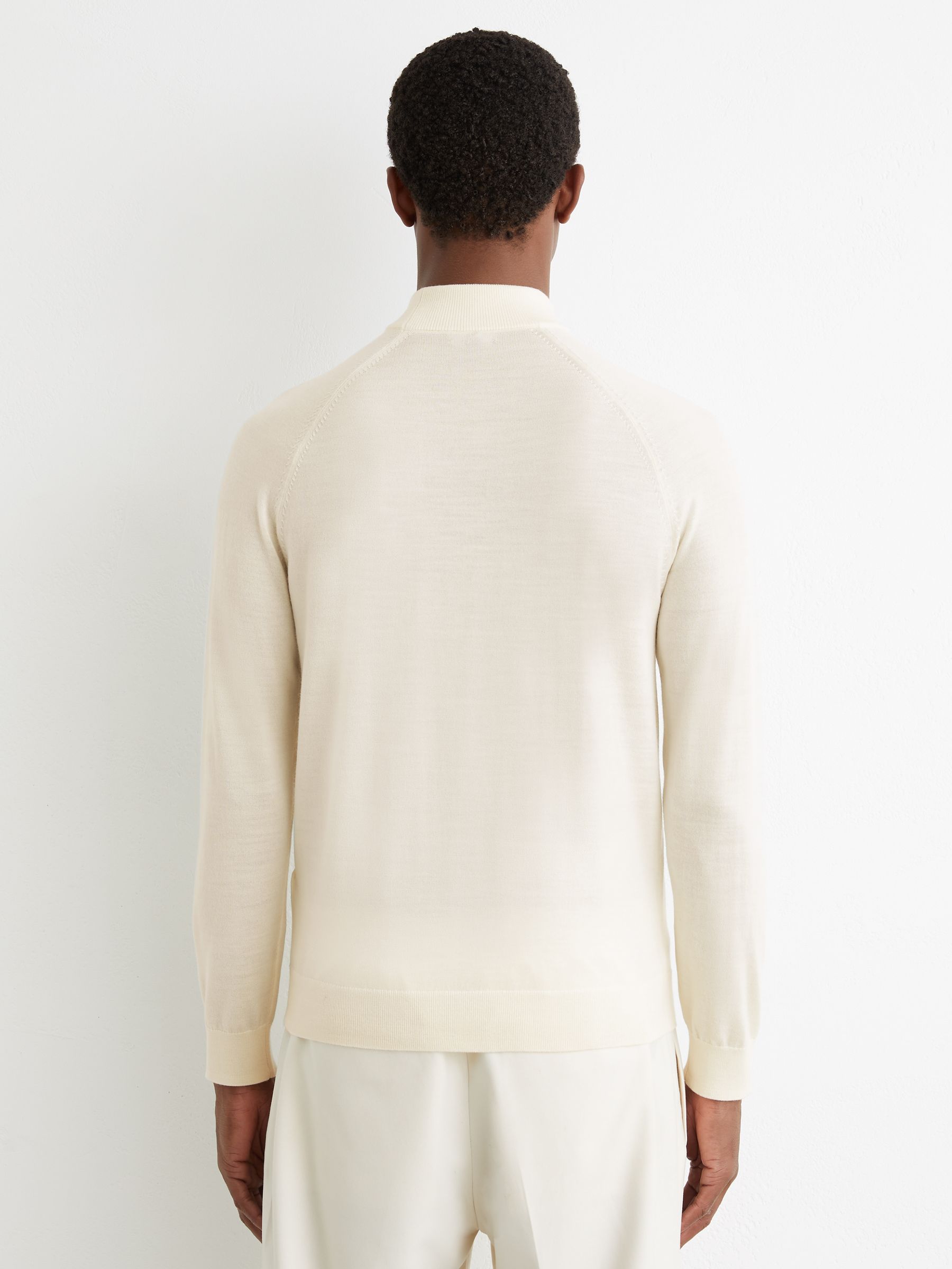 Merino Wool Mock-Neck Jumper in Bianco - image 4
