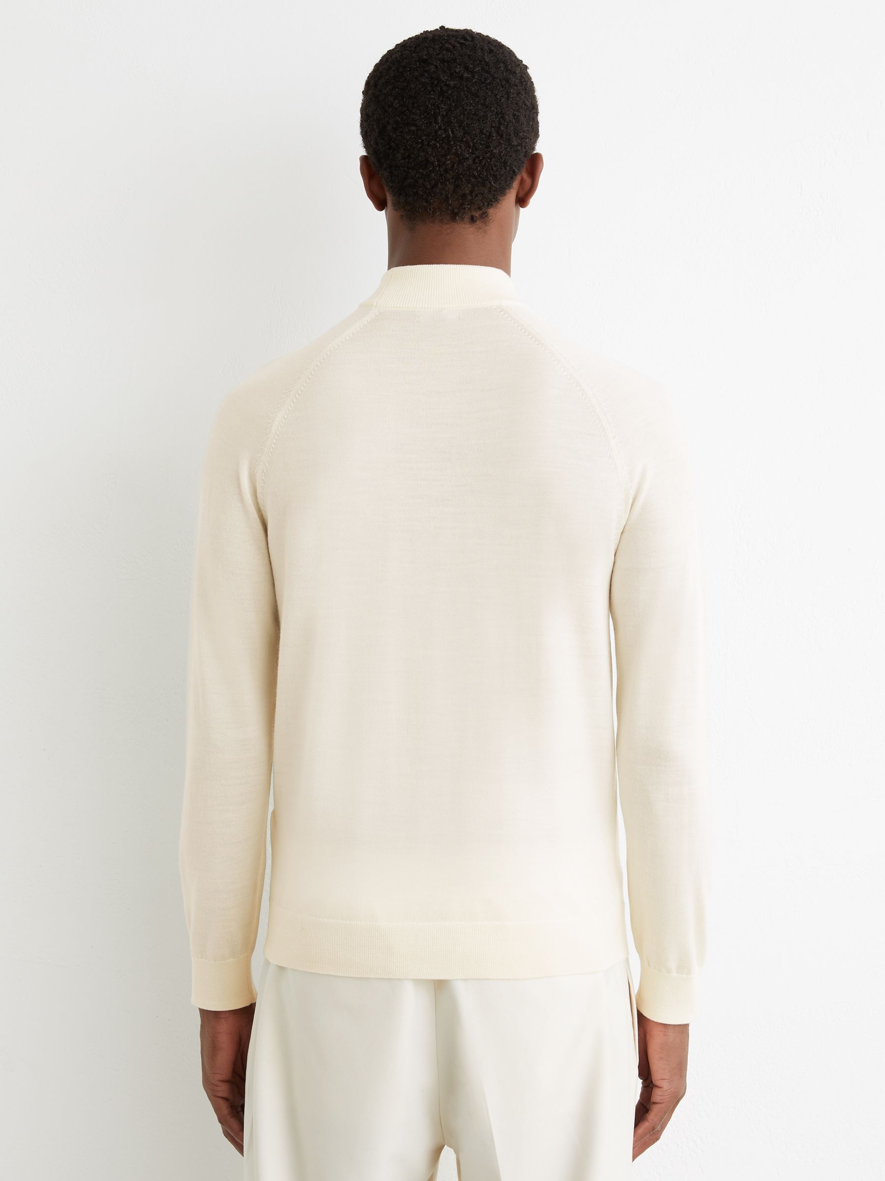 Merino Wool Mock-Neck Jumper in Bianco - Image 5 of 6