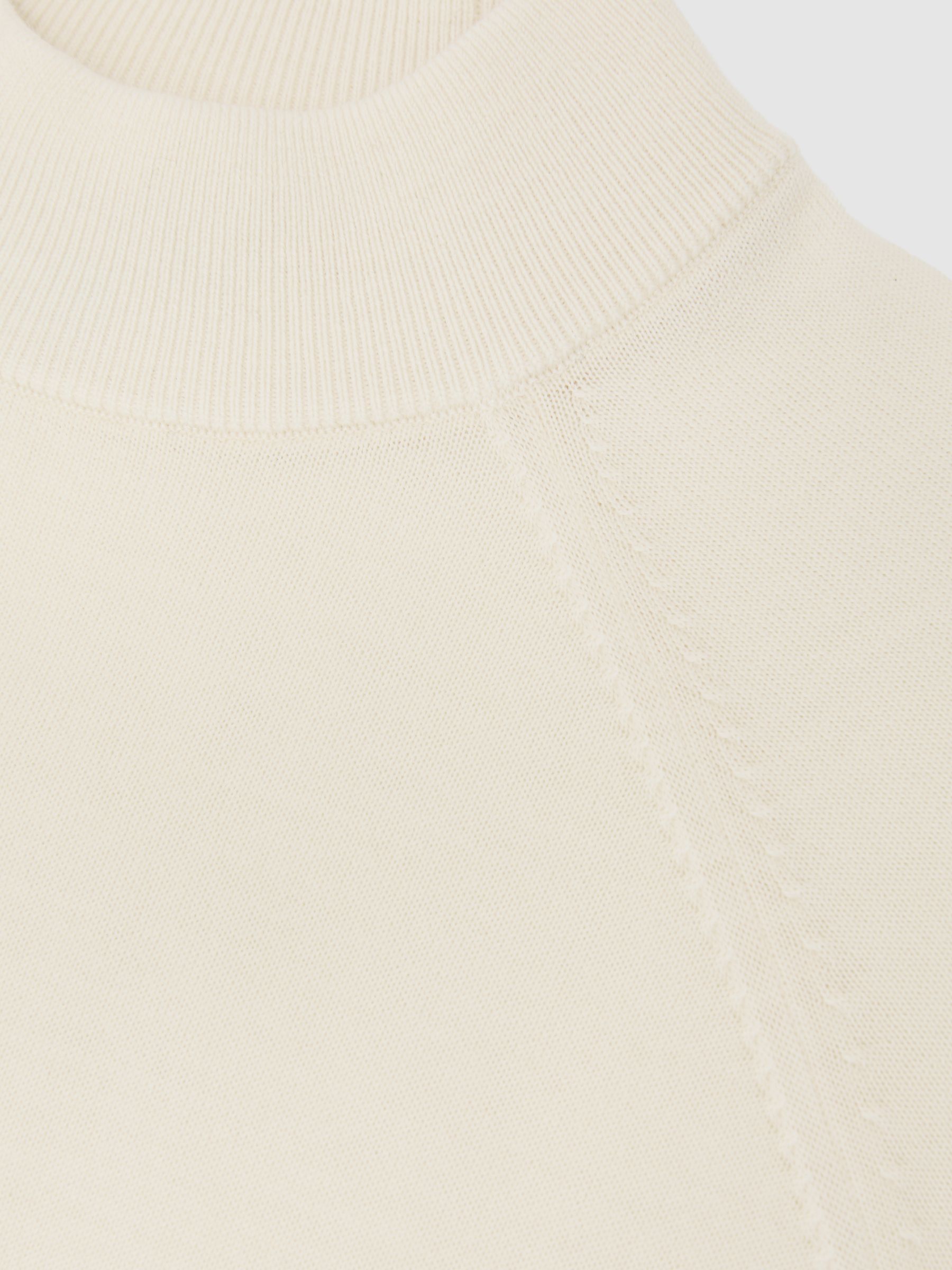 Merino Wool Mock-Neck Jumper in Bianco - Image 6 of 6