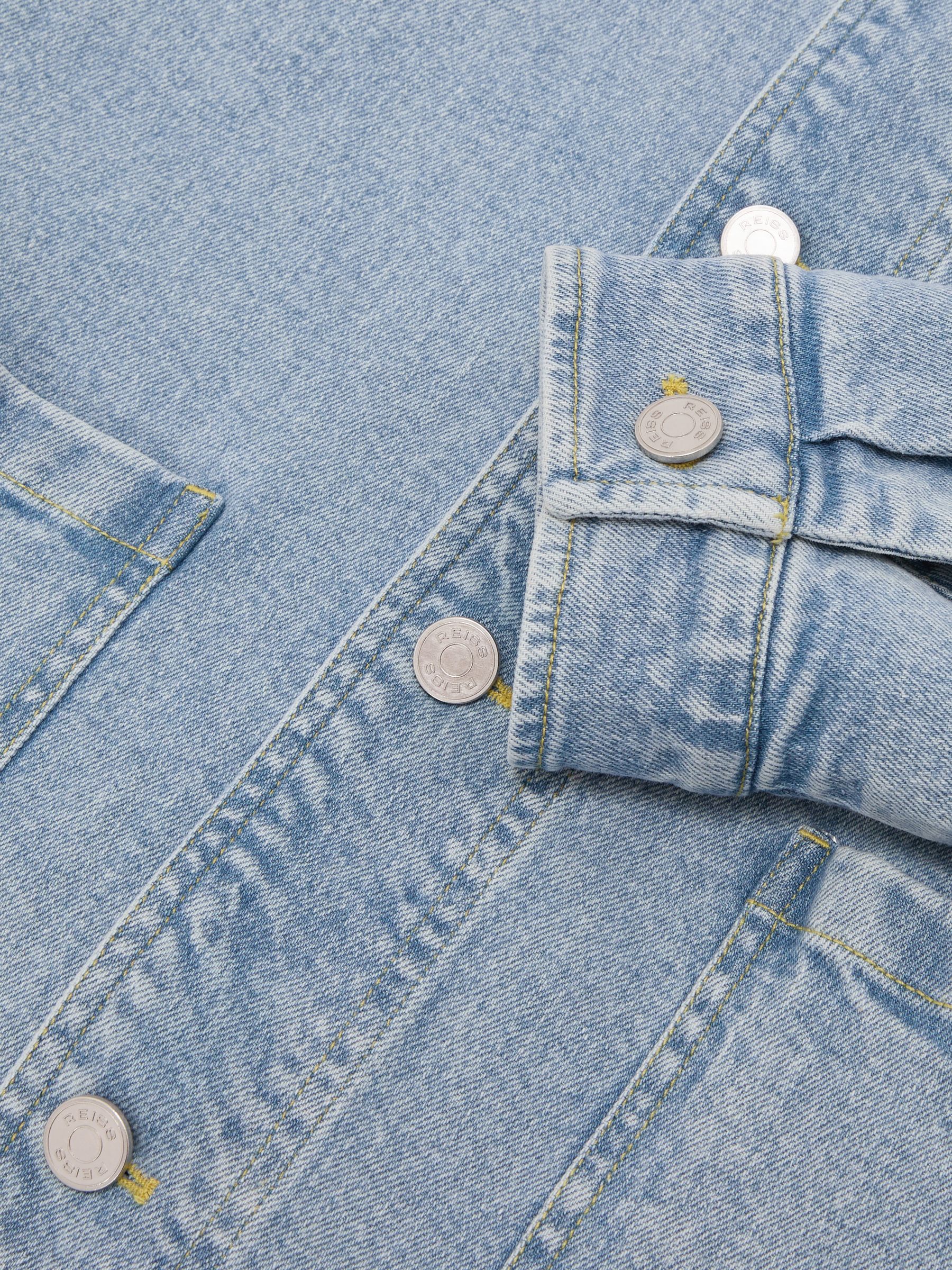 Denim Chore Jacket in Light Blue Wash - Image 8 of 8