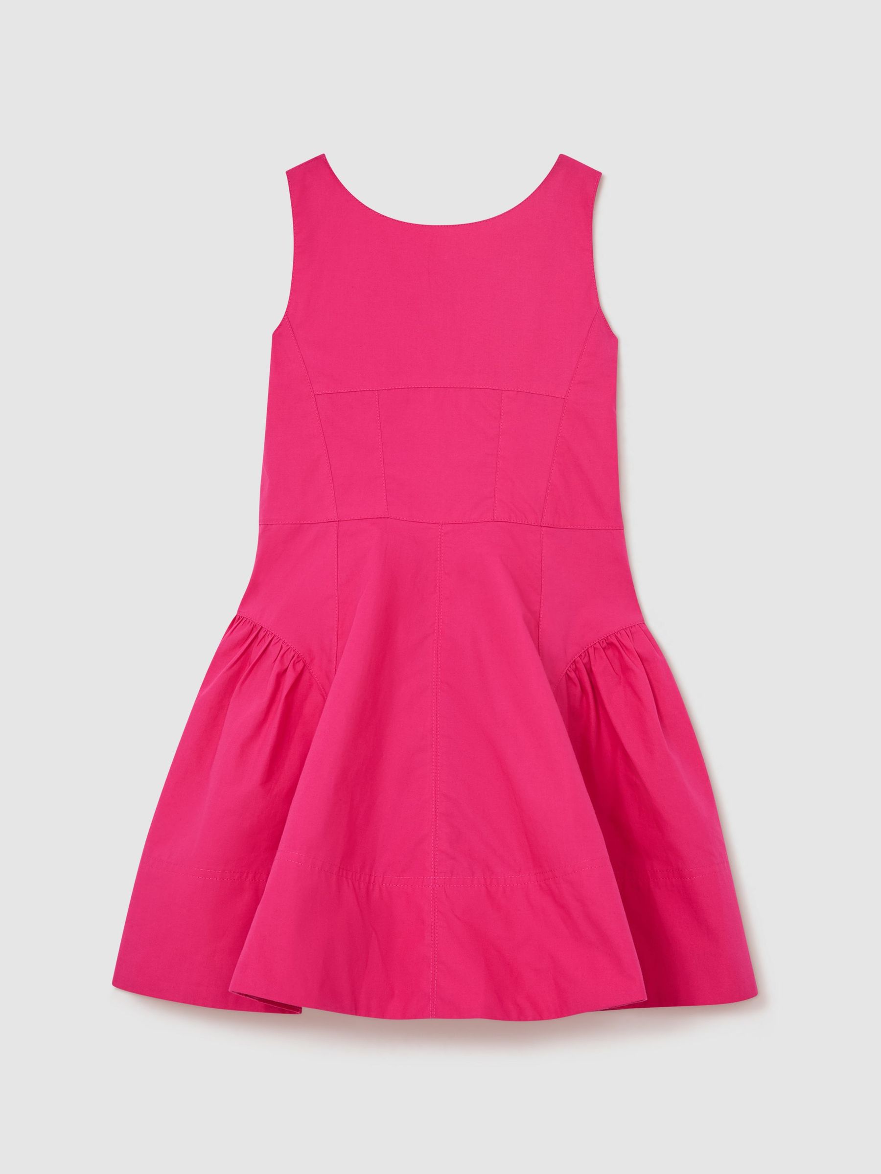 13-14 yrs Cotton Polka-Dot Sleeveless Dress in Pink - Image 3 of 3