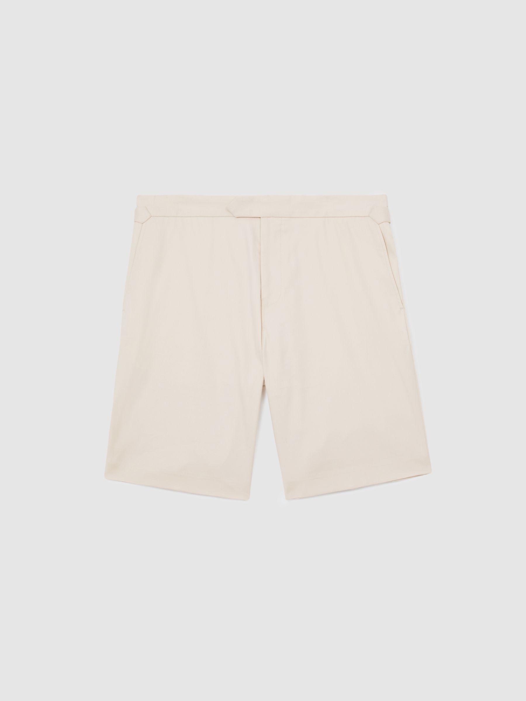 Cotton-Blend Side-Adjuster Shorts in Stone - Image 2 of 6