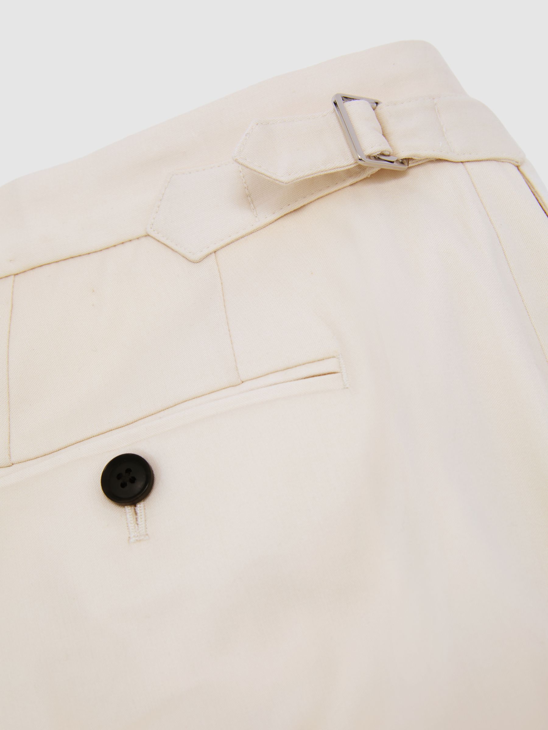 Cotton-Blend Side-Adjuster Shorts in Stone - Image 6 of 6