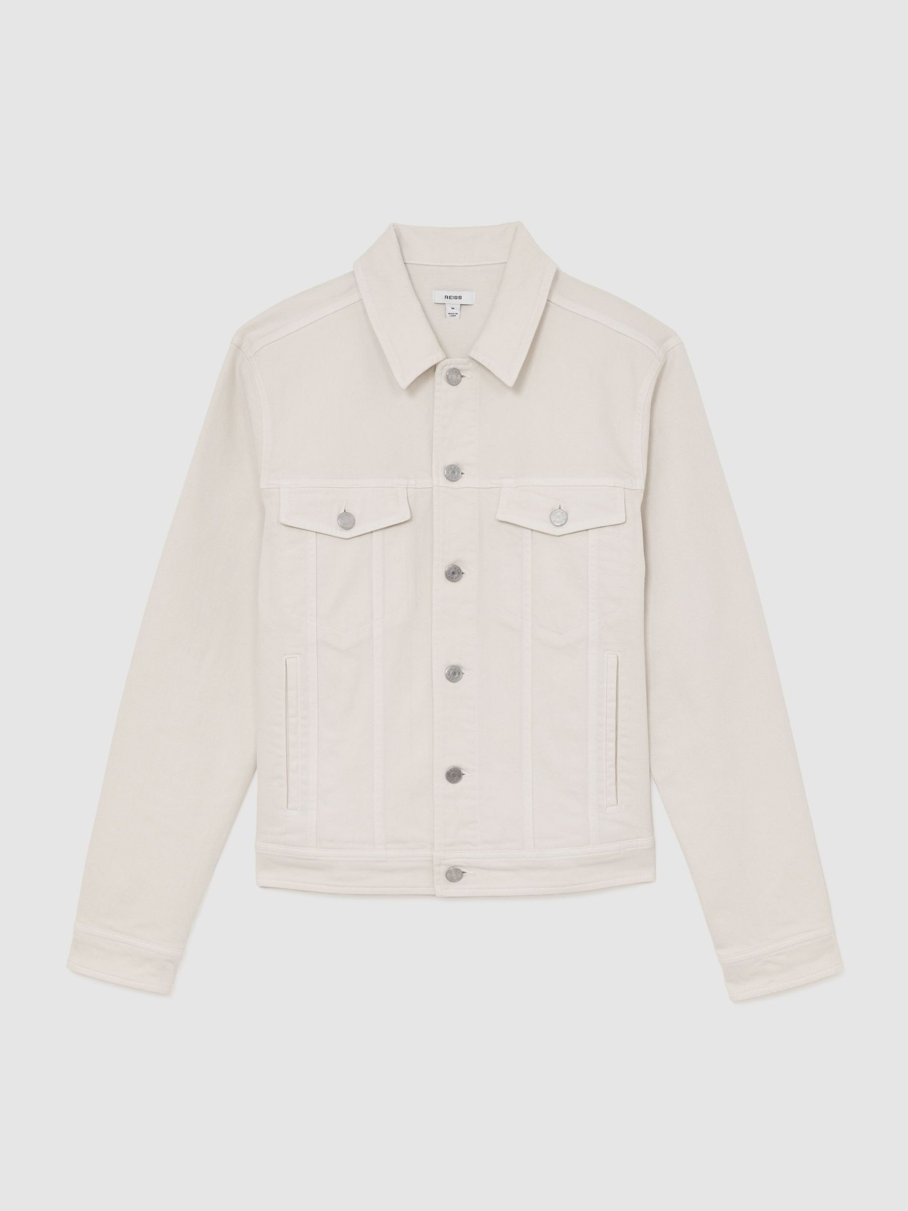 Denim Trucker Jacket in White - image 1