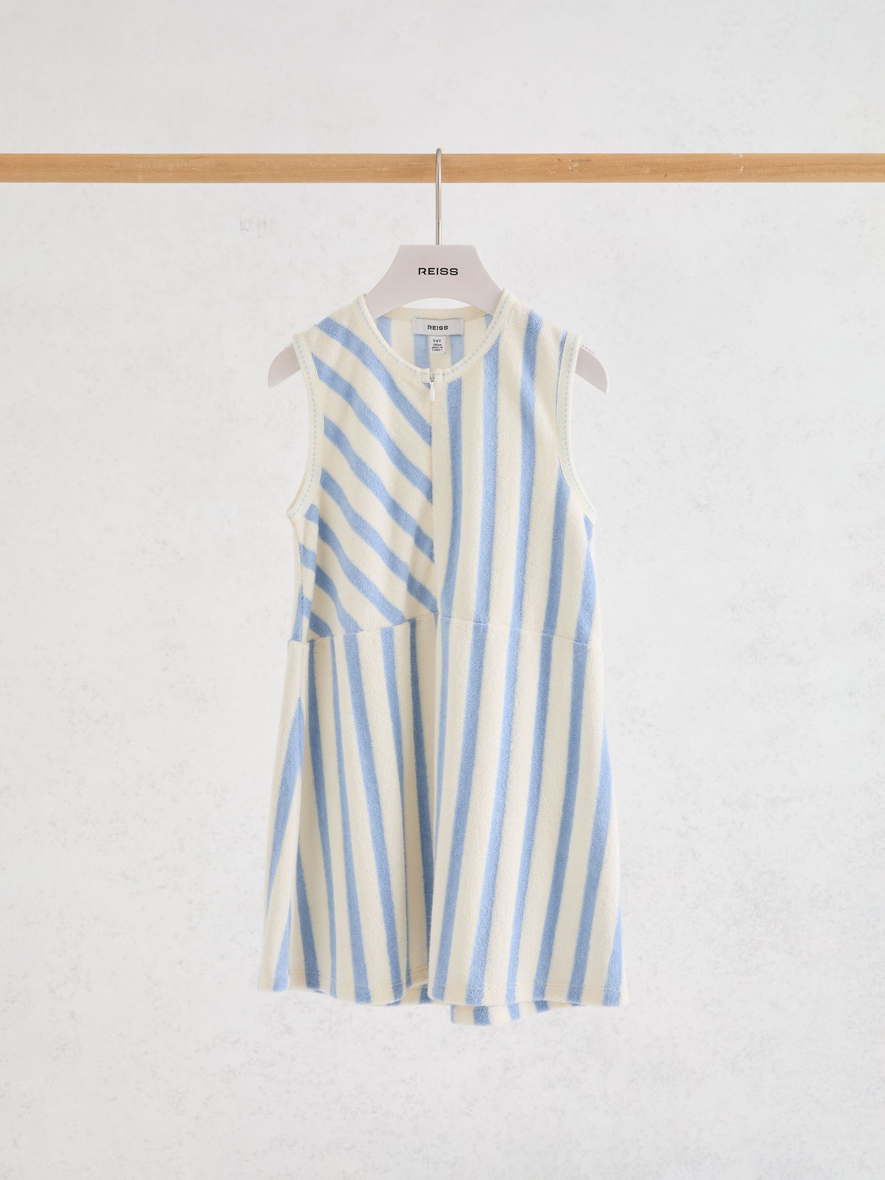 Towelling Dress in Pale Blue - Image 2 of 3