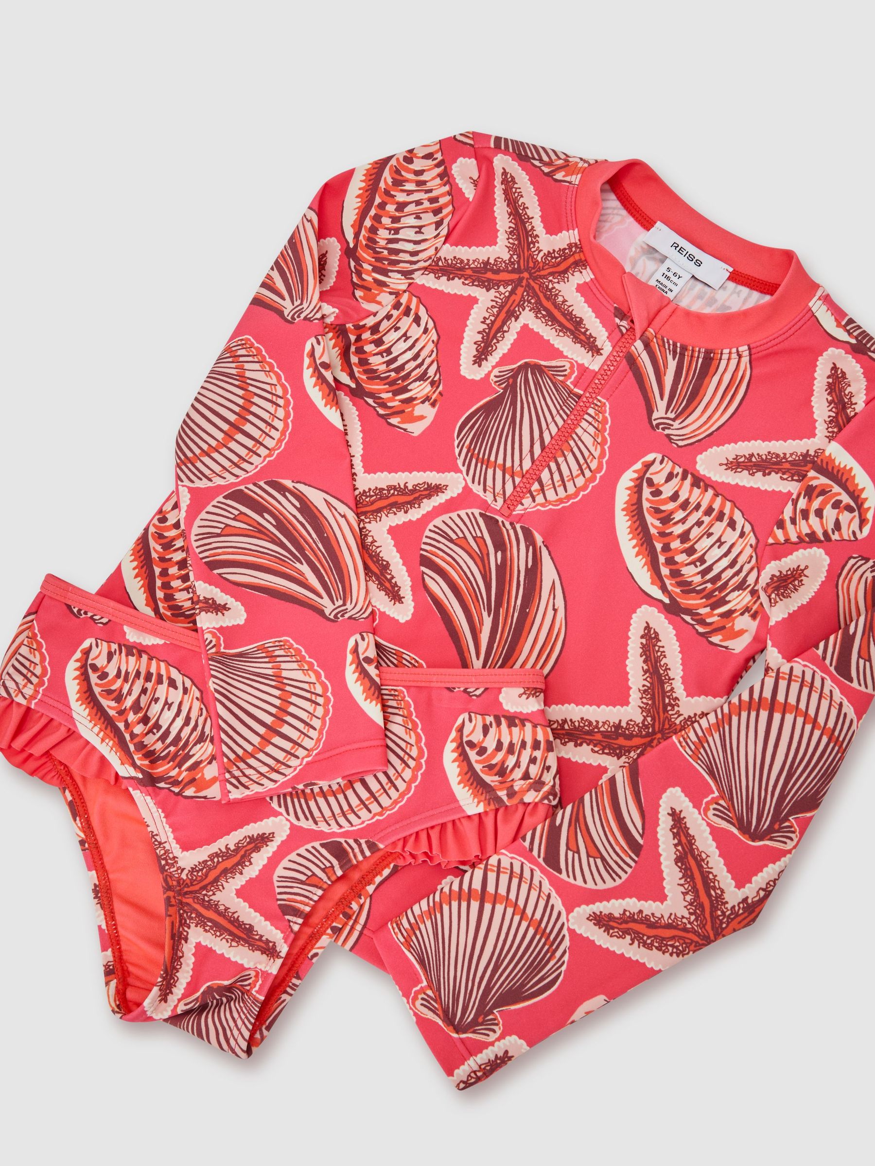 Rash Vests in Coral Pink - Image 1 of 3