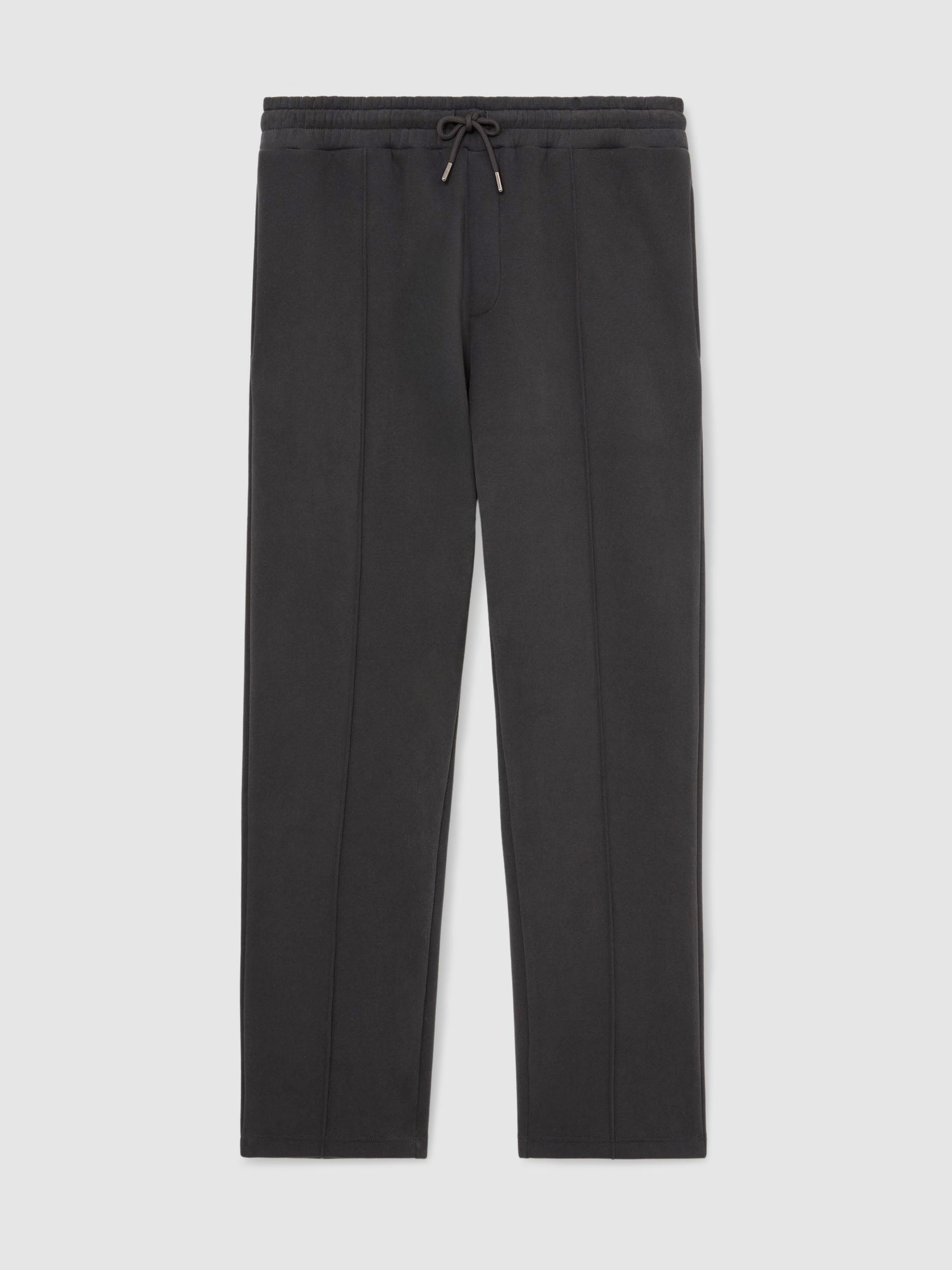 Cotton-Blend Washed Drawstring Joggers in Washed Black - image 1