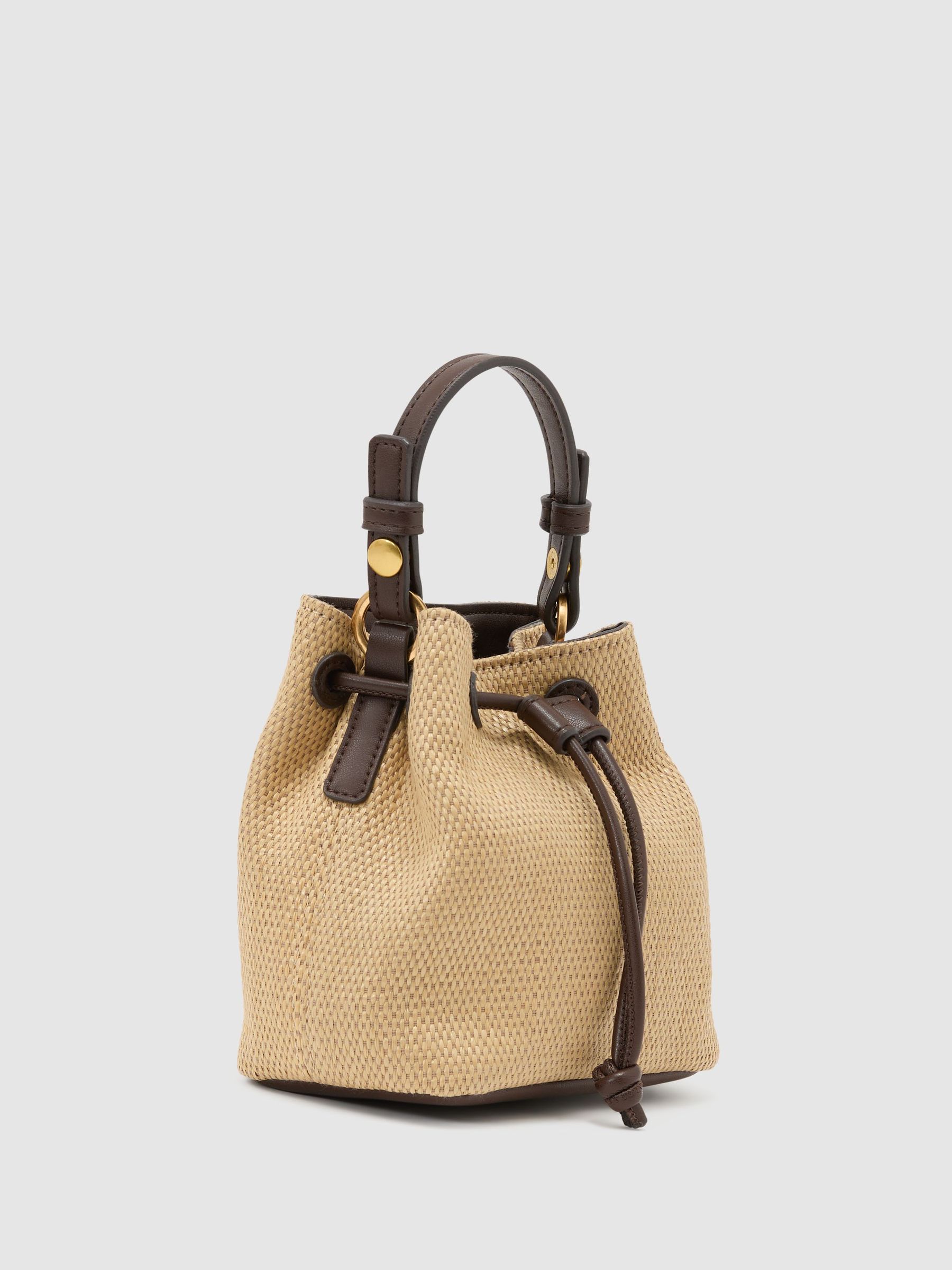 Girls Raffia-Effect Bucket Bag in Natural - Image 3 of 6