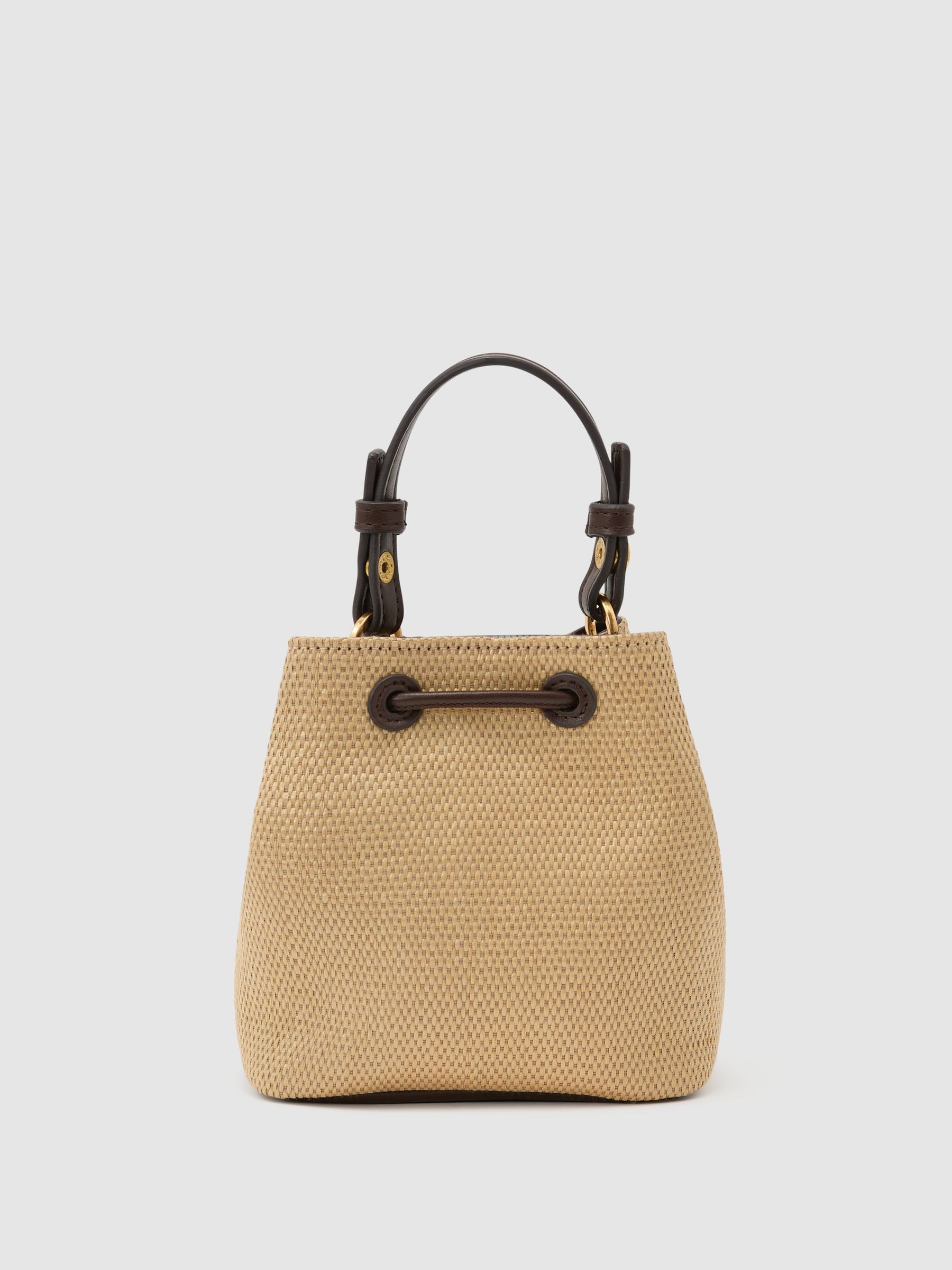 Girls Raffia-Effect Bucket Bag in Natural - Image 6 of 6