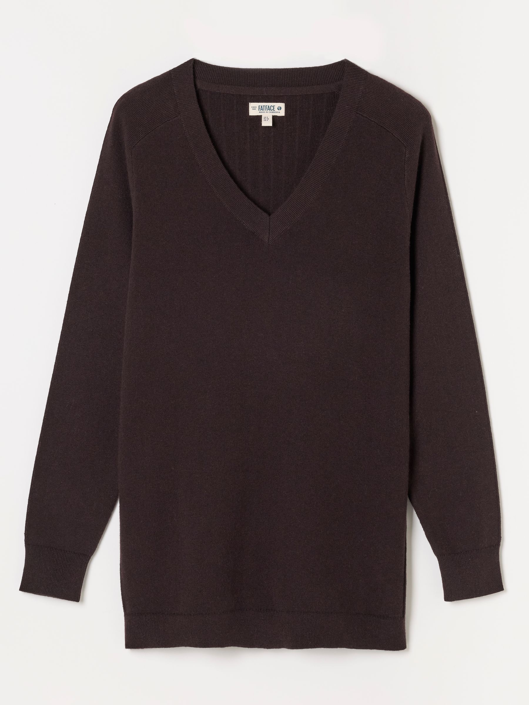 Selene Chocolate Brown Knitted Tunic Jumper - Image 6 of 6
