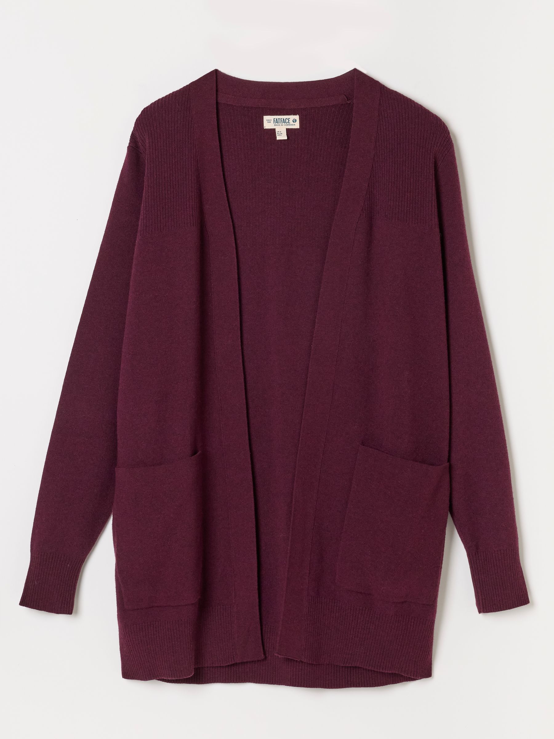 Selene Burgundy Red Knitted Longline Cardigan - Image 5 of 5