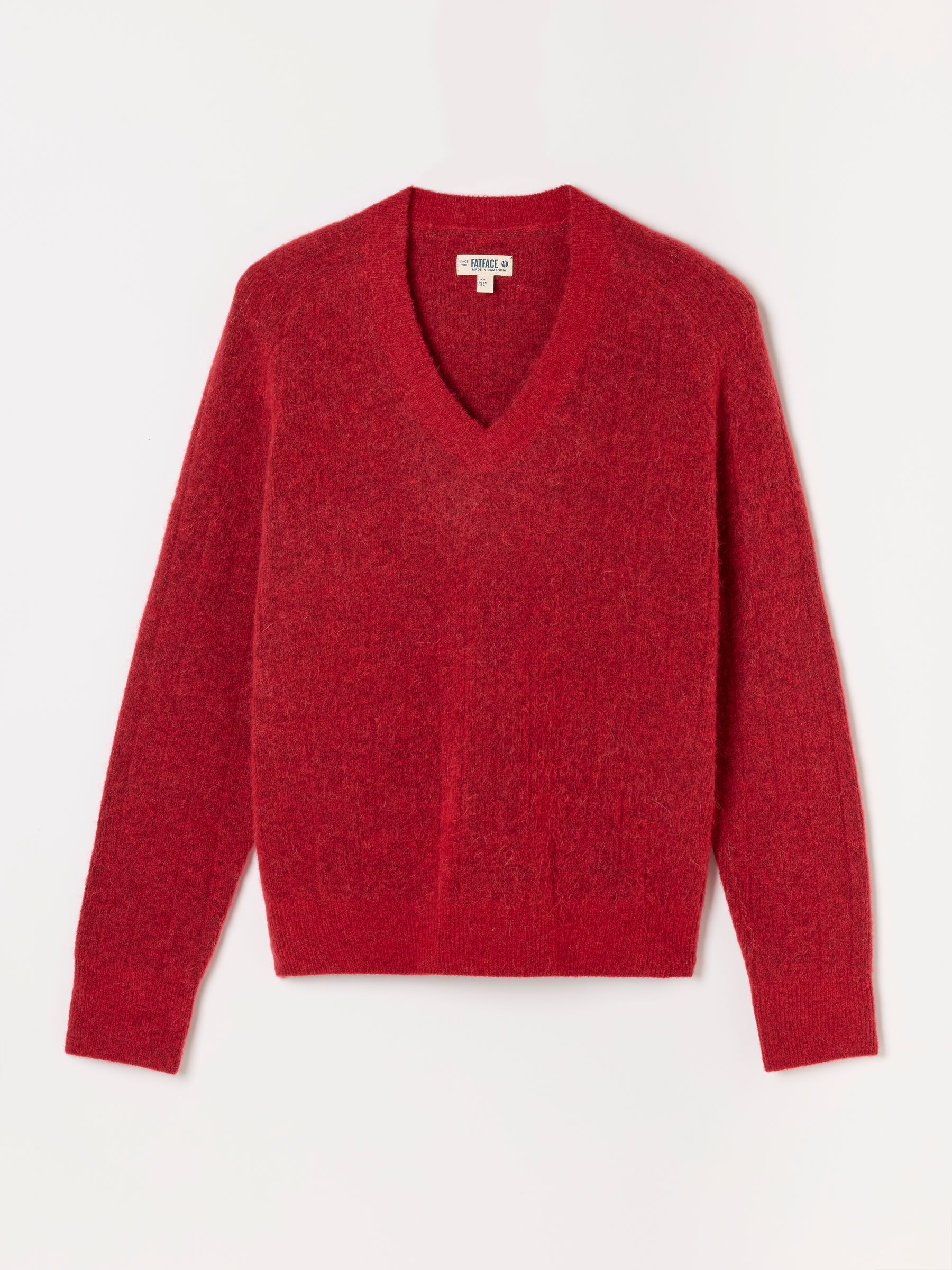 Halle Red Knitted V Neck Jumpers - Image 6 of 6