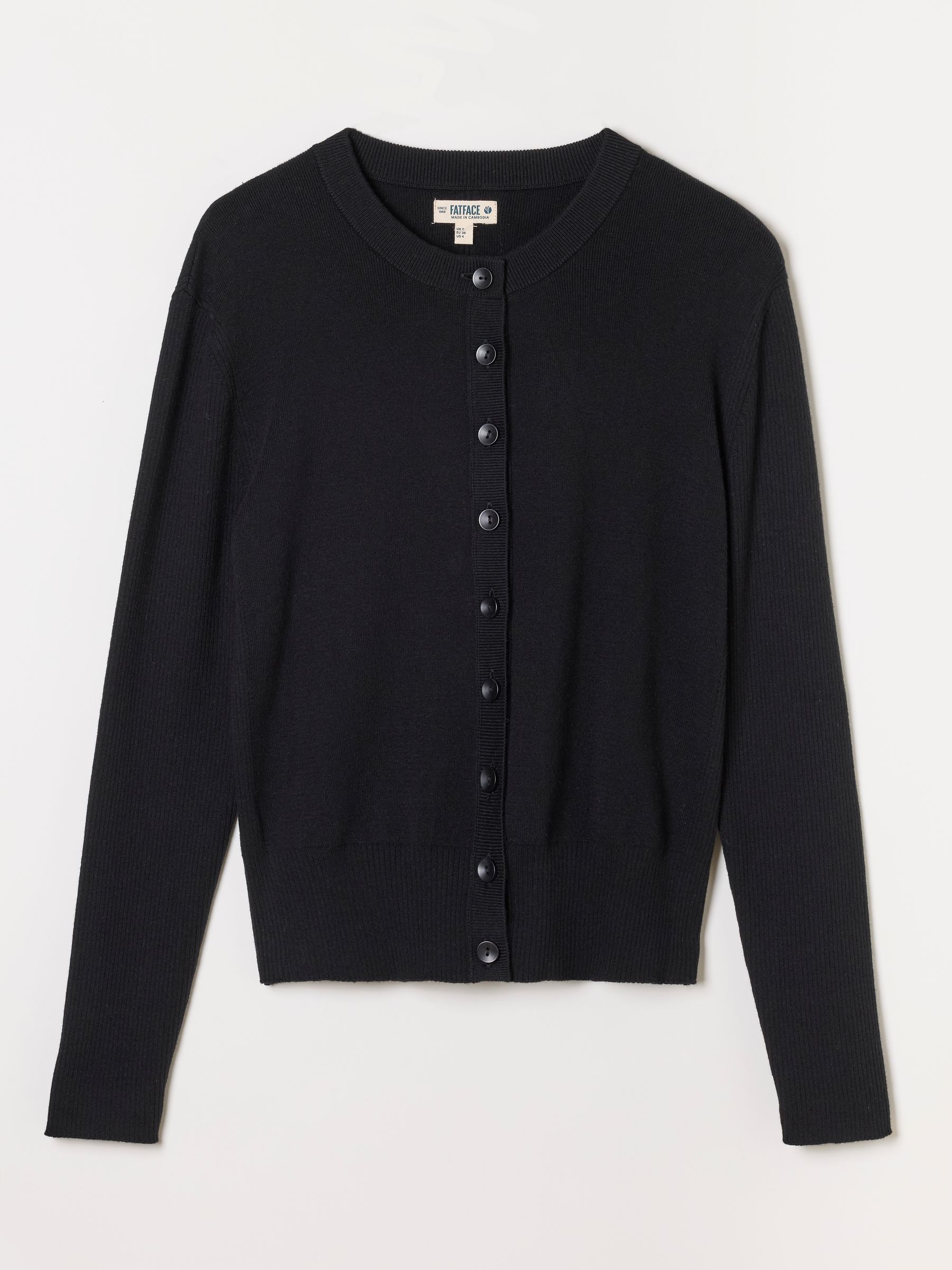 Selene Black Knitted Button Front Cardigan - Image 5 of 5