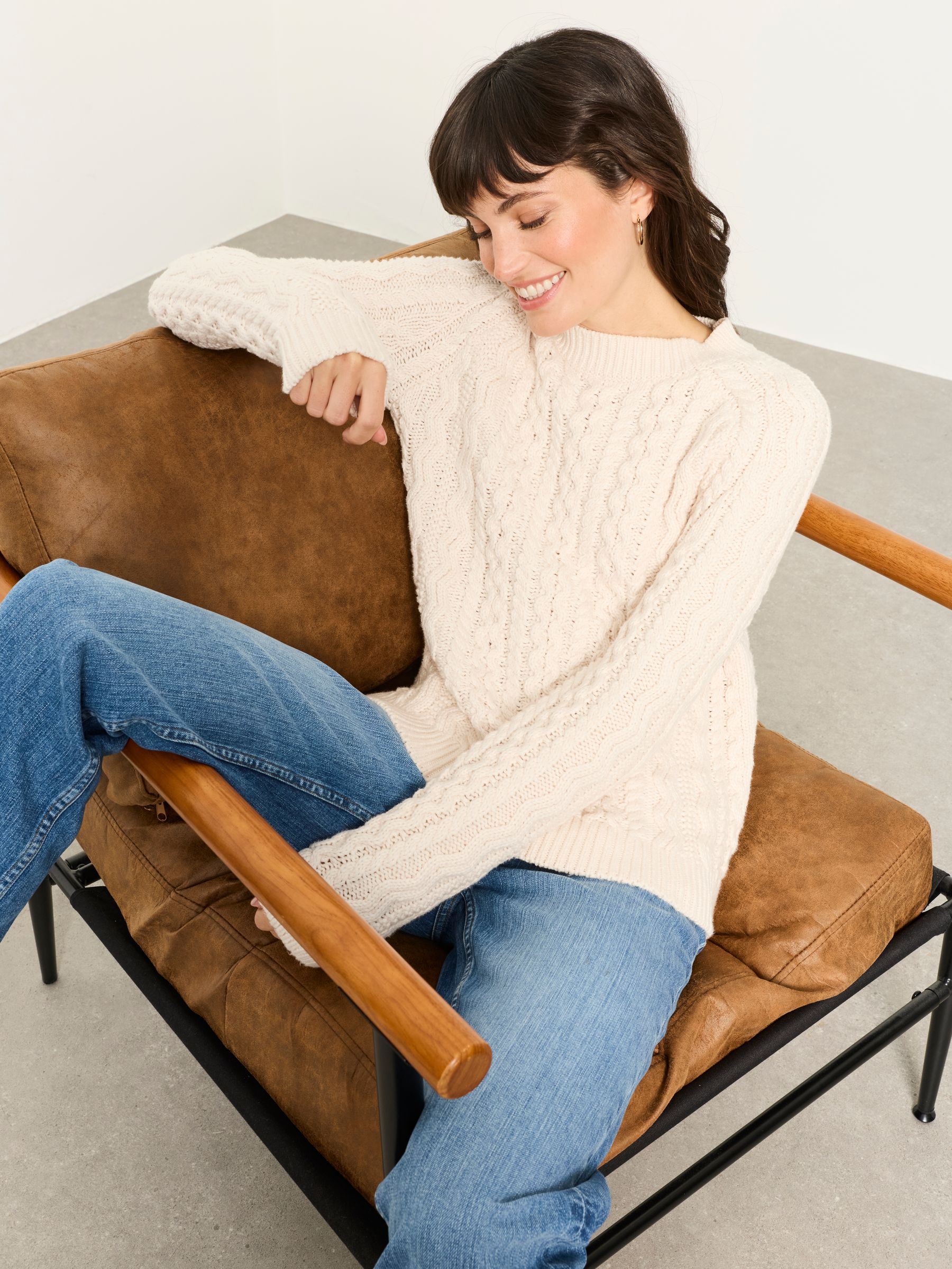 Bryony Ivory Knitted Cable Jumper - Image 5 of 5