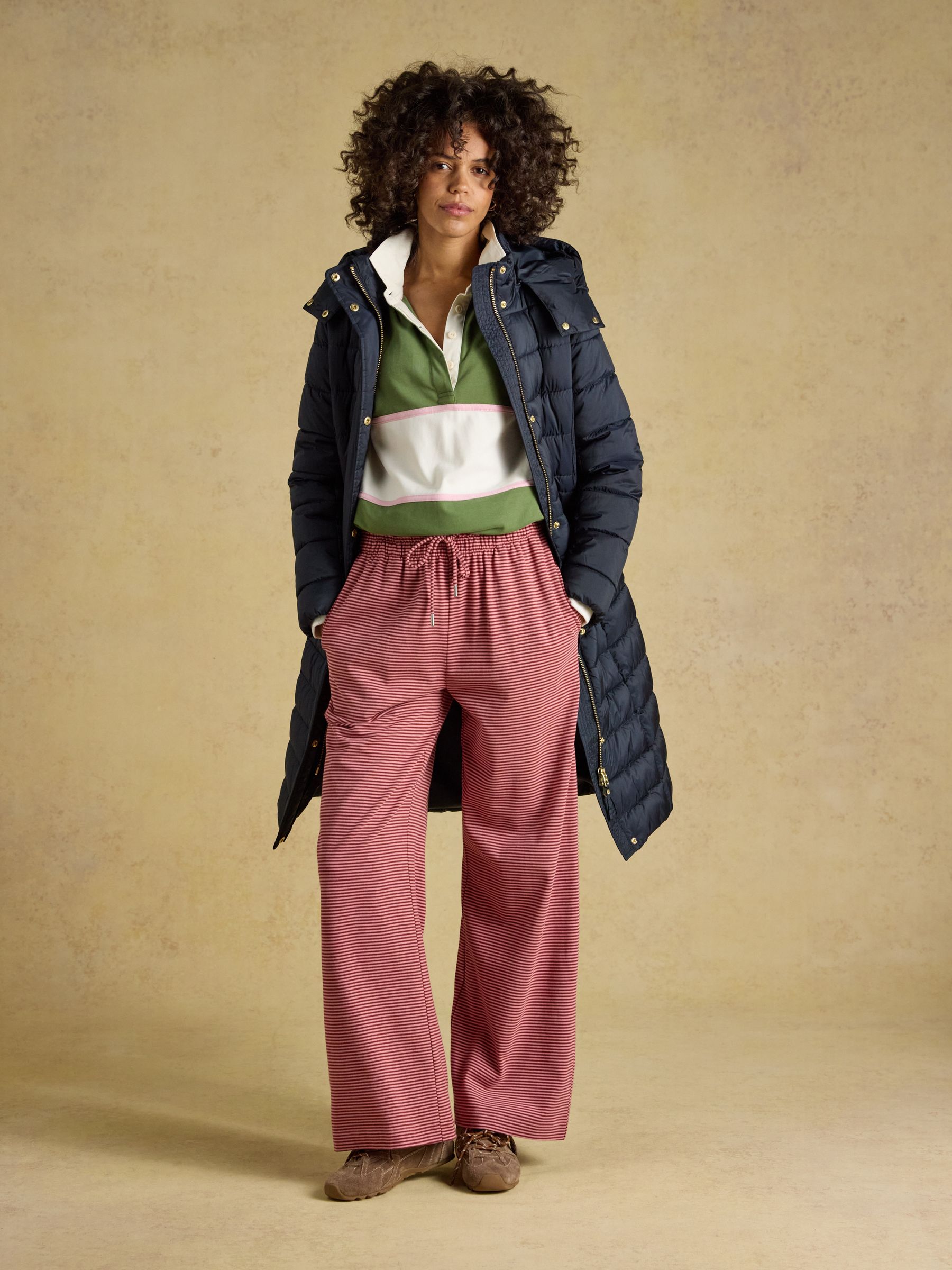 Windborough Navy Showerproof Longline Padded Coat with Hood - Image 7 of 11