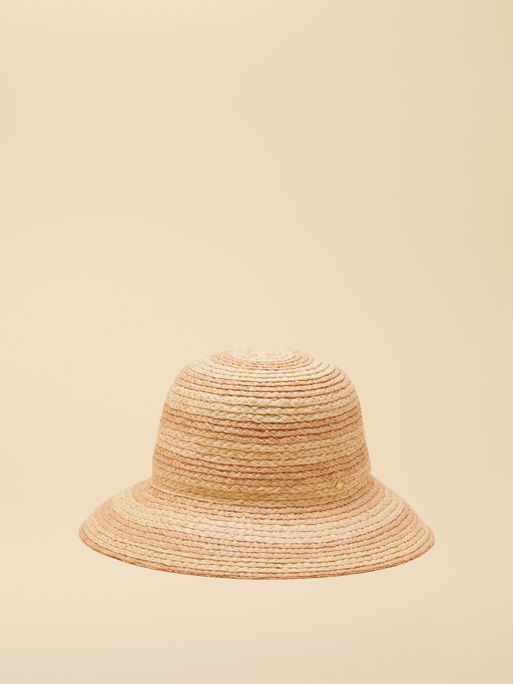Albany Neutral Stripe Cloche Hat - Image 1 of 9 Albany Neutral Stripe Cloche Hat - Image 1 of 9