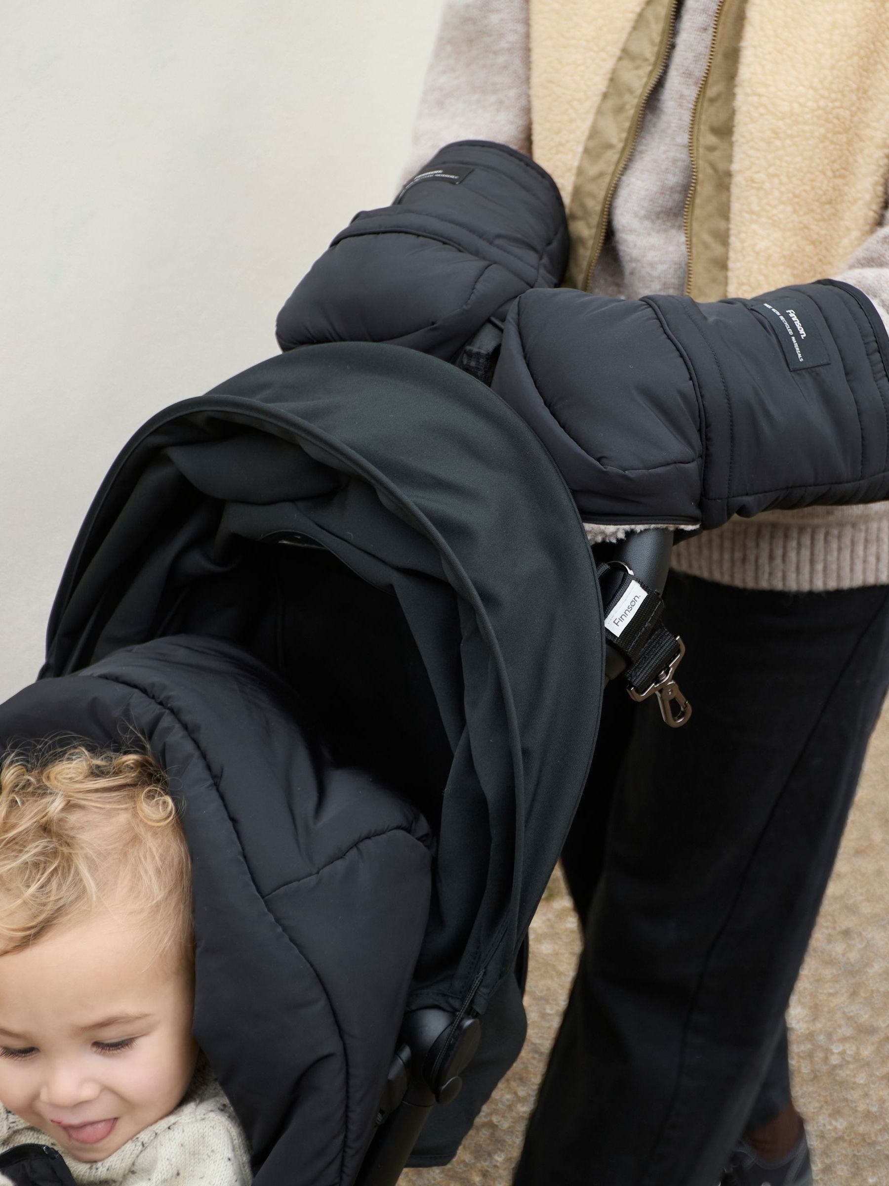 Finnson Black Astrid Stroller Mittens - Image 1 of 4