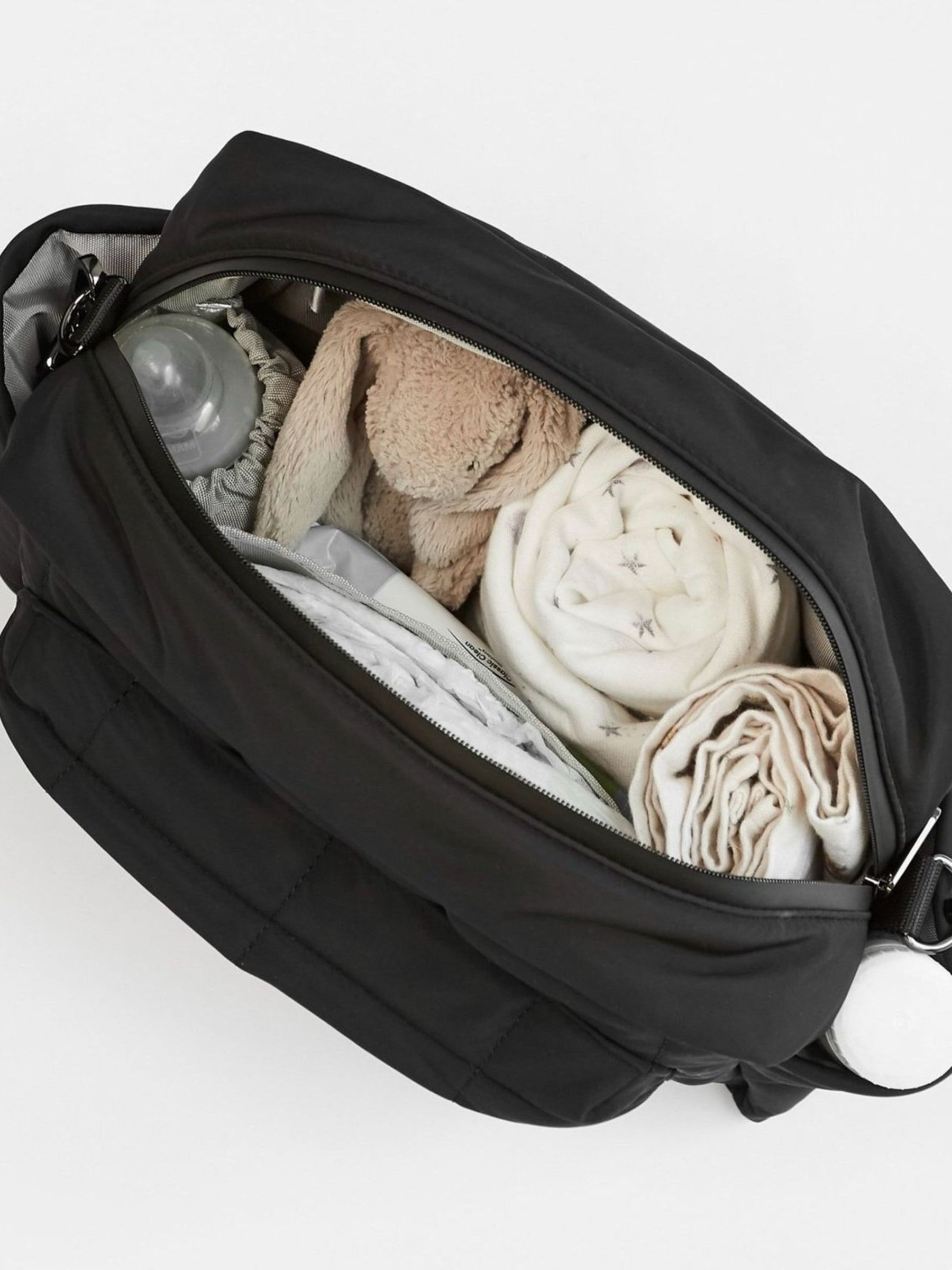 Black Freya Stroller Organiser Changing Bag With Strolle Clips - Image 5 of 5