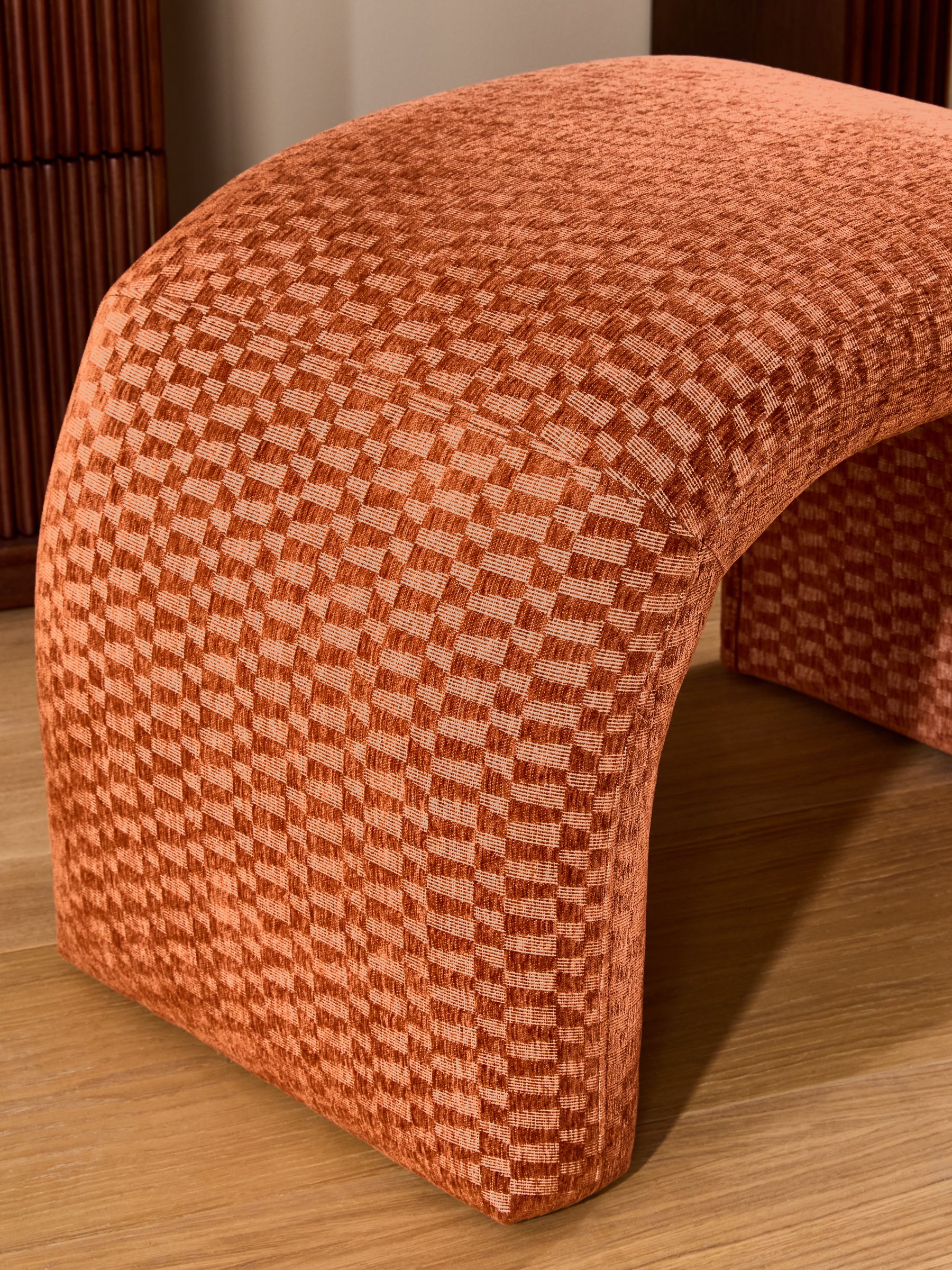 Beryl Stool in Lanzo Rust Orange - Image 2 of 5 Beryl Stool in Lanzo Rust Orange - Image 2 of 5