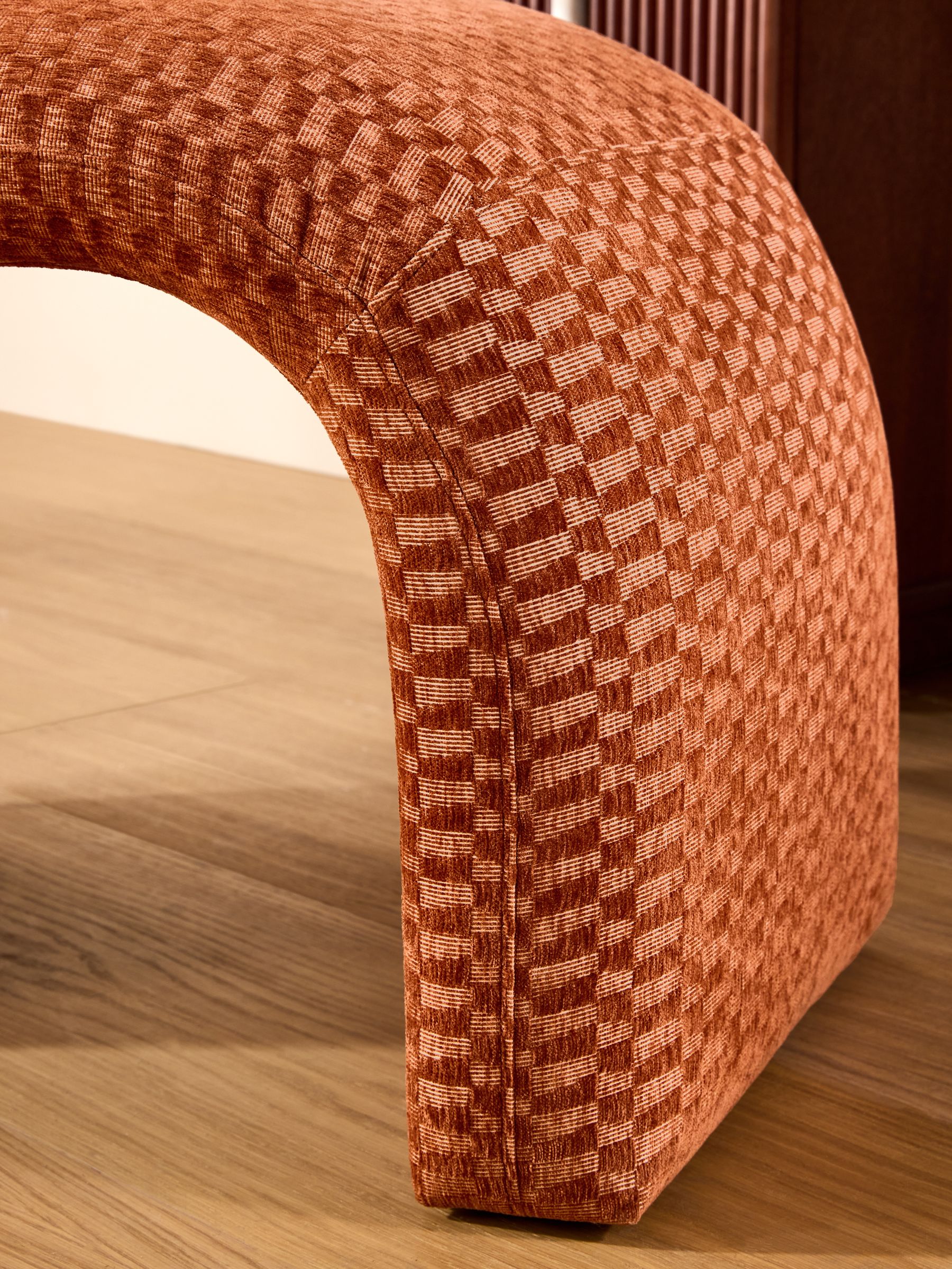 Beryl Stool in Lanzo Rust Orange - Image 3 of 5