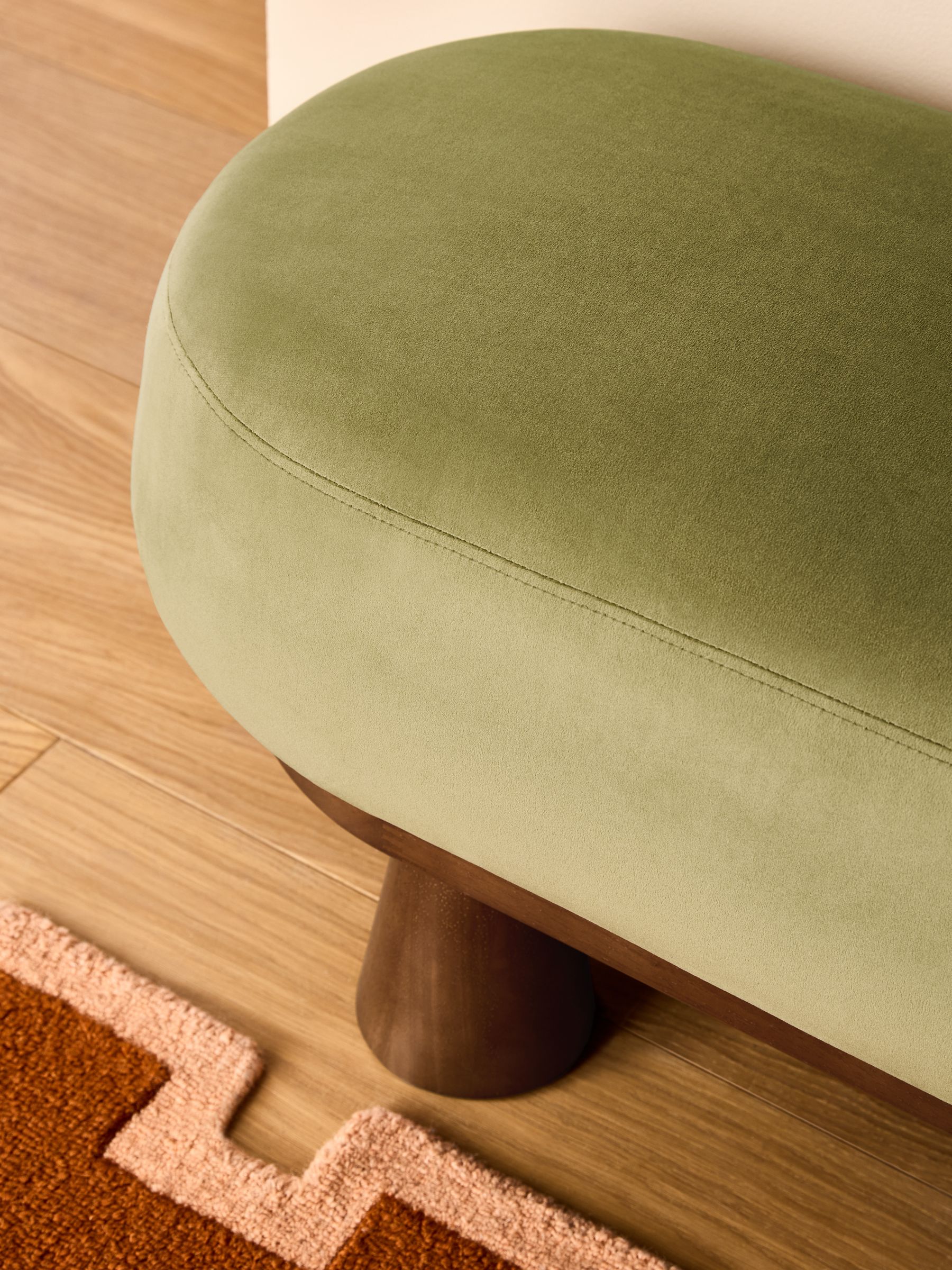 Talvi Bench in Fern Green Velvet - Image 3 of 3