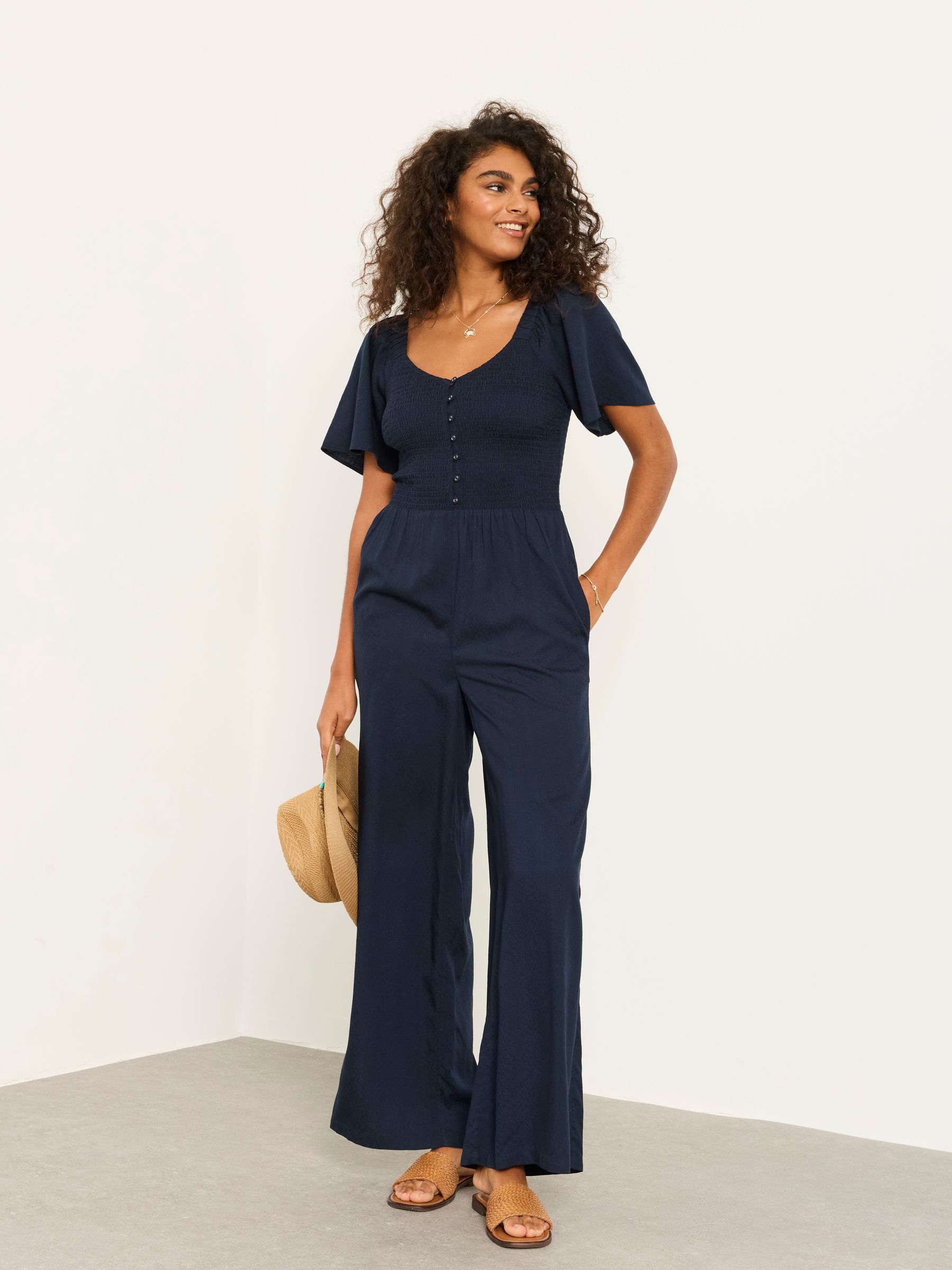 Gabby Navy Petite Jumpsuit - Image 1 of 7