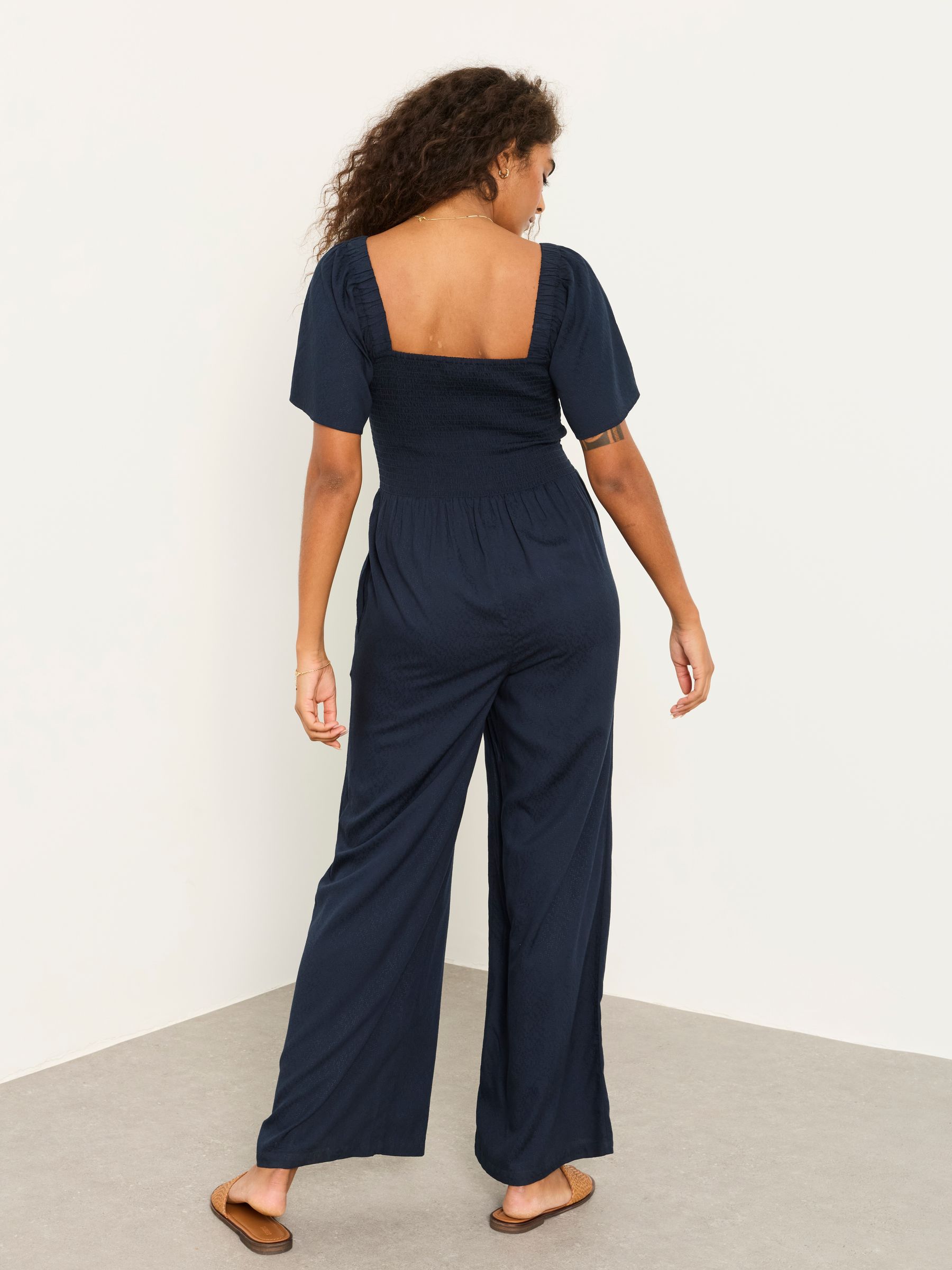 Gabby Navy Petite Jumpsuit - Image 2 of 7