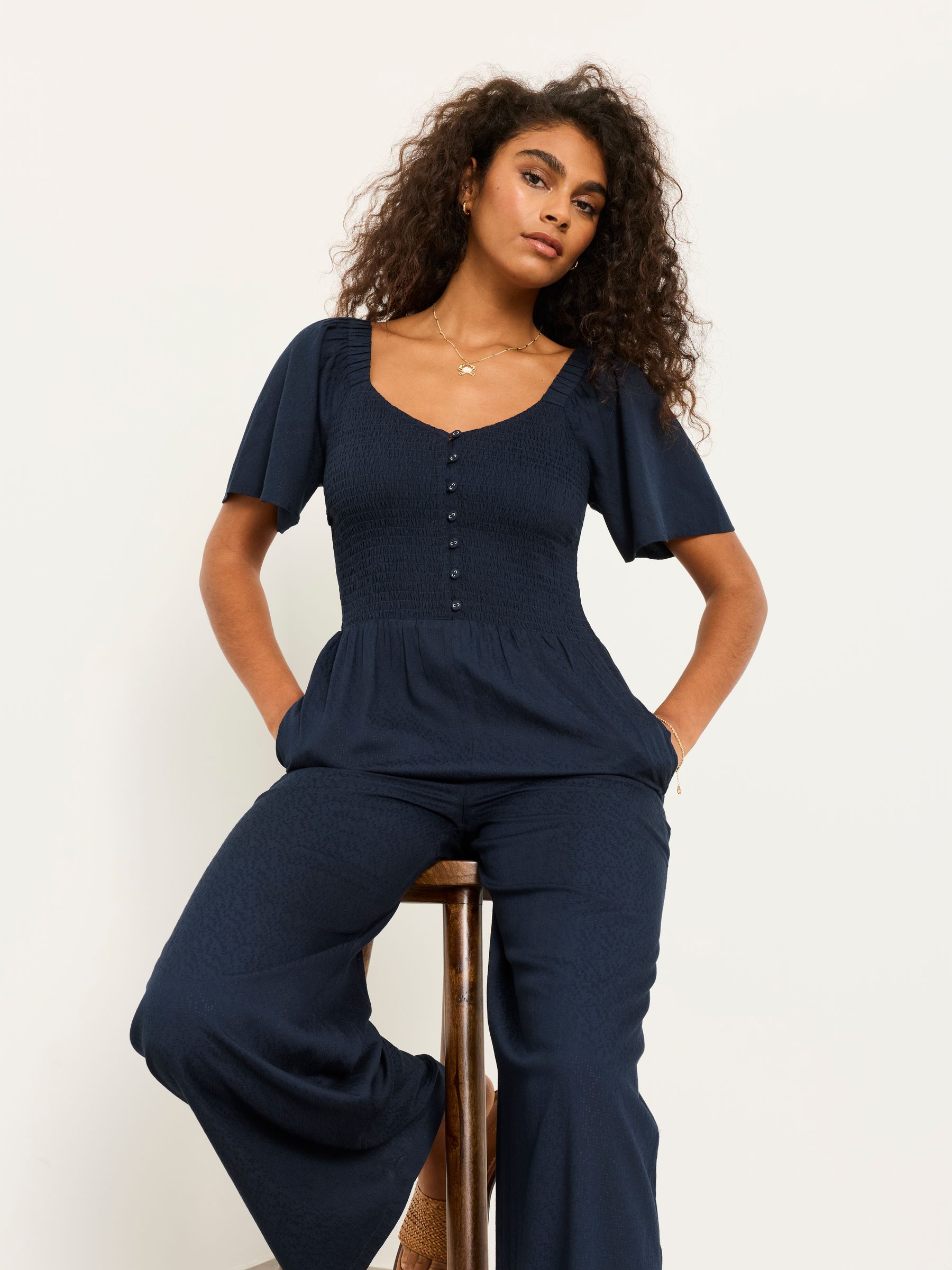 Gabby Navy Petite Jumpsuit - Image 5 of 7