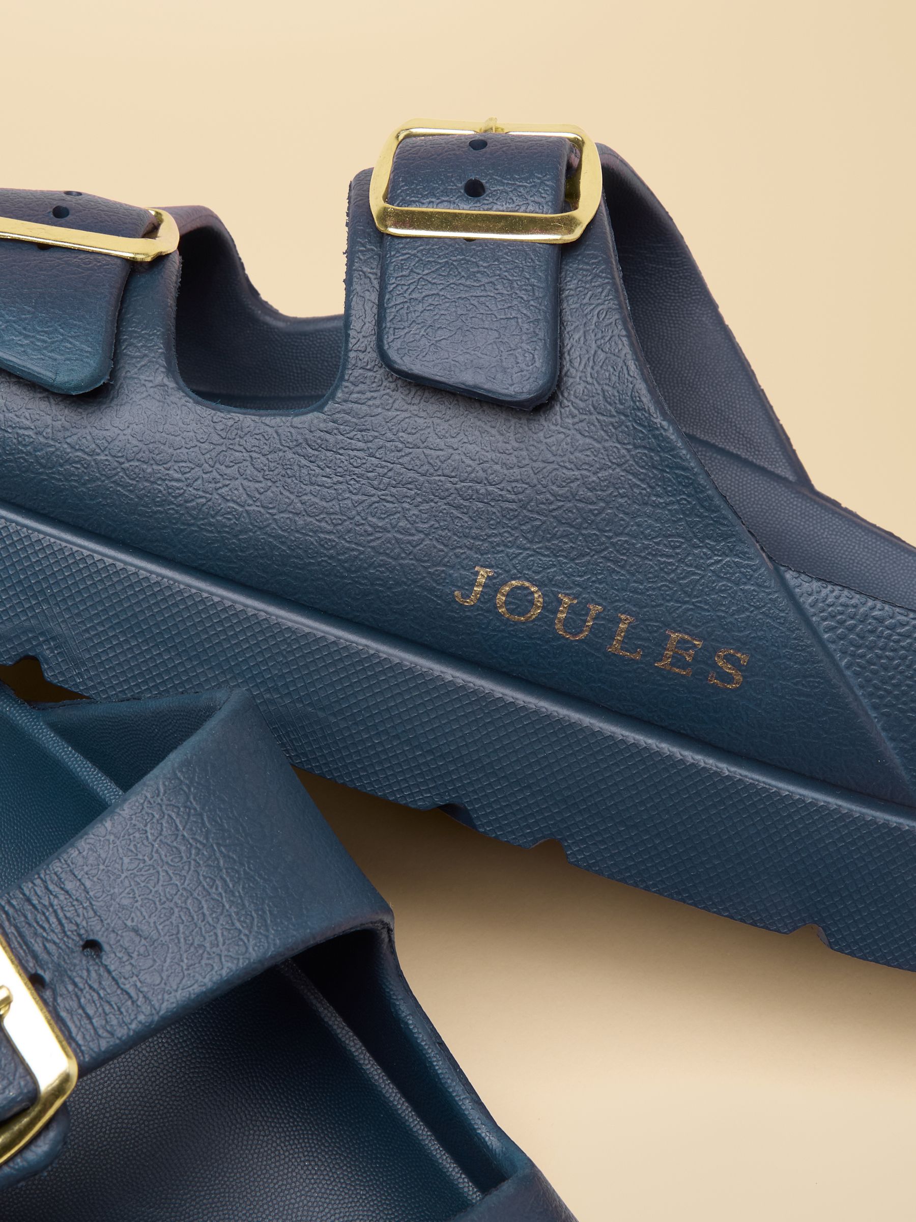 Navy Chunky Platform Sunseeker Double Buckle Sliders - Image 5 of 6